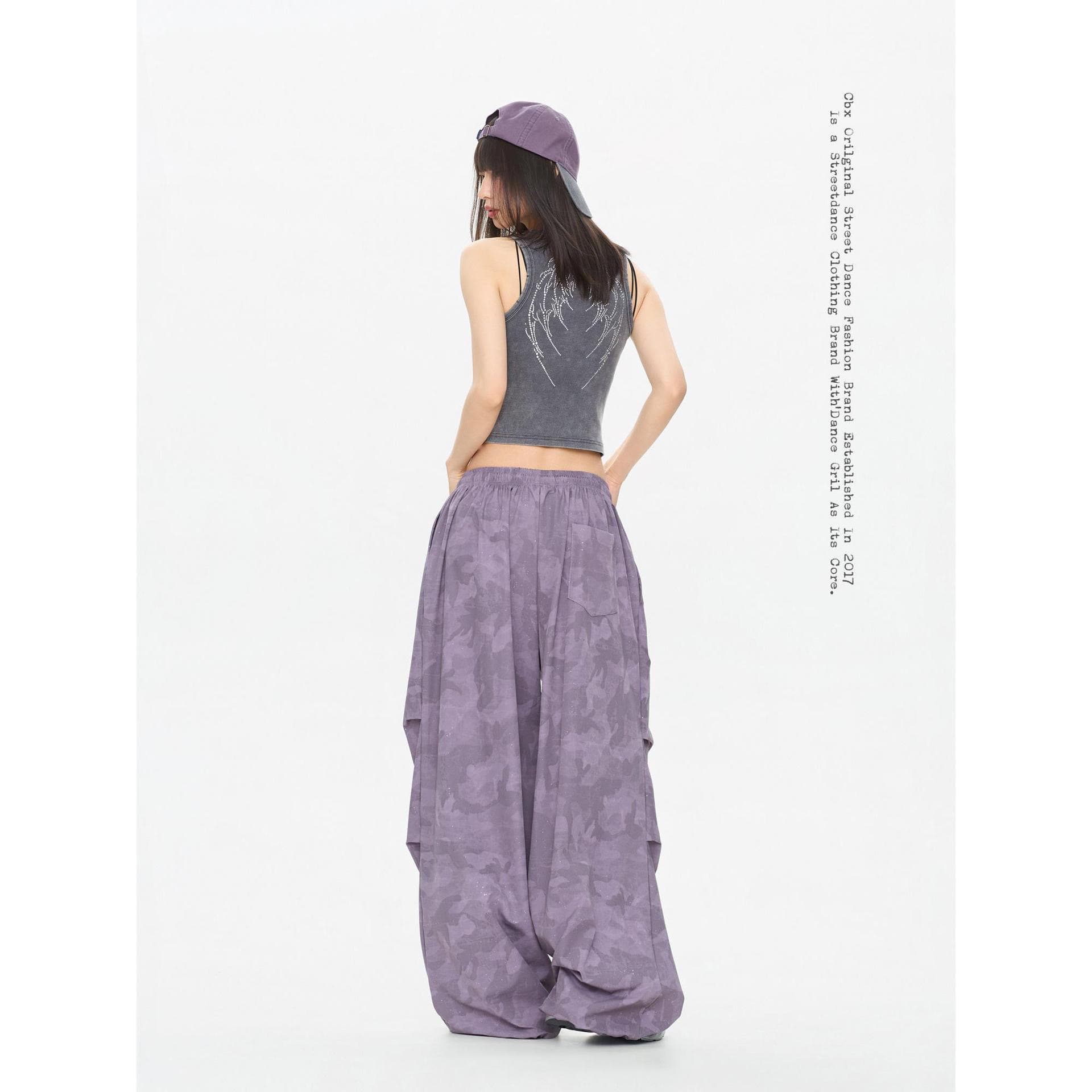 스트리트 댄스 조수 브랜드 거리 oversize 밝은 플래시 카모플라주 루즈핏 긴 바지 차가운 바람의 소리 느긋한 넓은 다리 낙하산 병 바지 상세 이미지 4