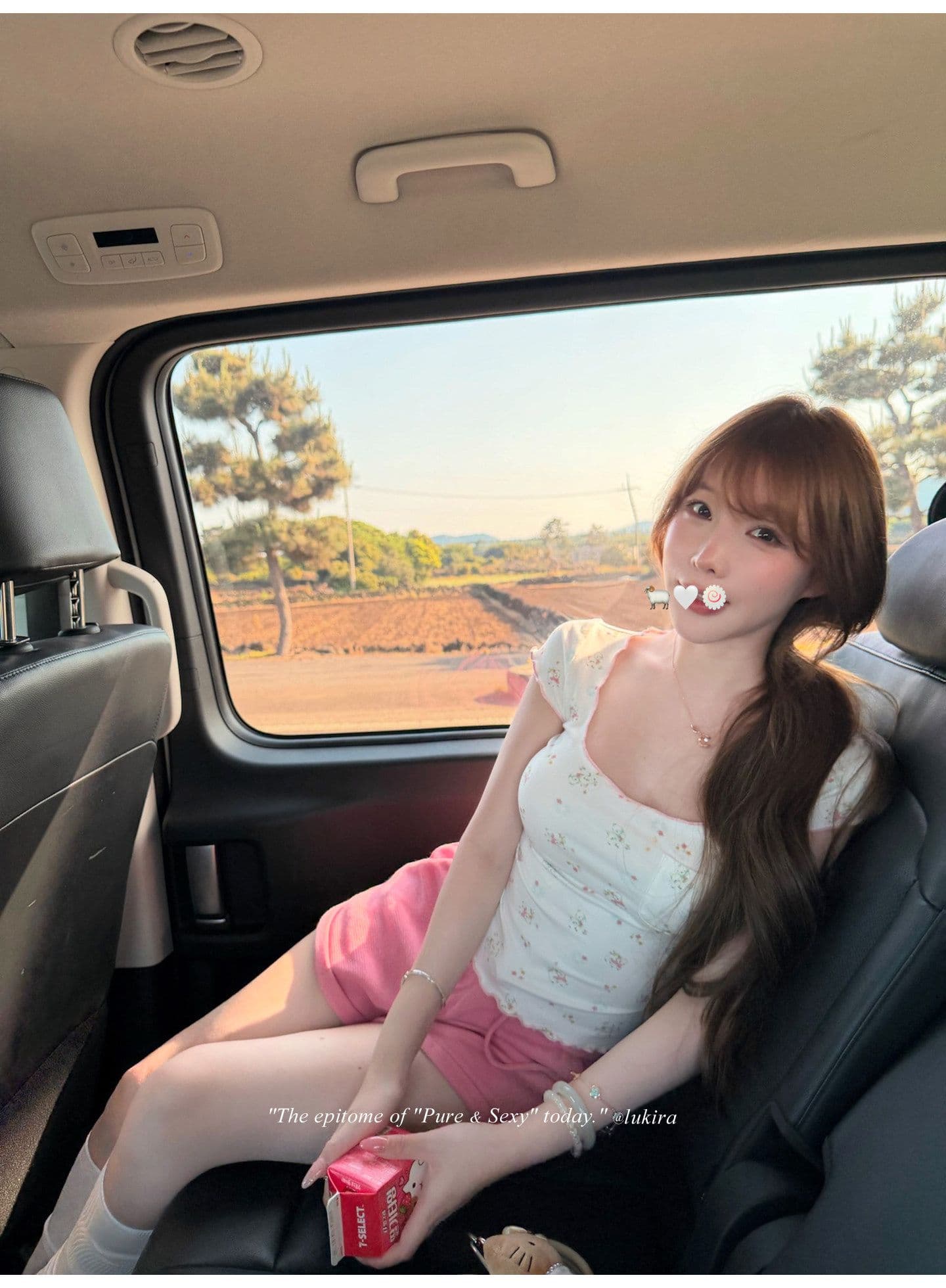 후아 남편 그리드 자수 하이웨이스트 볼륨 측면 펌프 로프 스트레이트 캐주얼 바지 여성 여름 반바지 긴 바지 상세 이미지 2