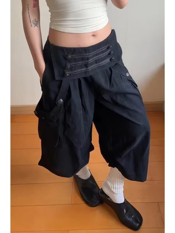 아메리칸 레트로 무거운 작업 기타 주머니 워크웨어 팬츠 남녀 루즈핏 넓은 다리 캐주얼 디자인 센스 와이드 튜브 긴 바지 상세 이미지 20