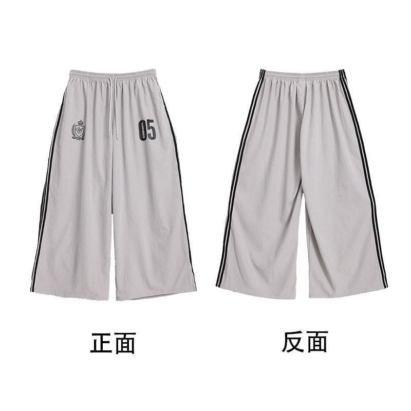 스트리트 댄스 조수 브랜드 oversize 수계 라인 속도 건조한 웃음 하 운동 바지 아메리칸 핫걸 캐주얼 바지 여성 야외 이미지 4