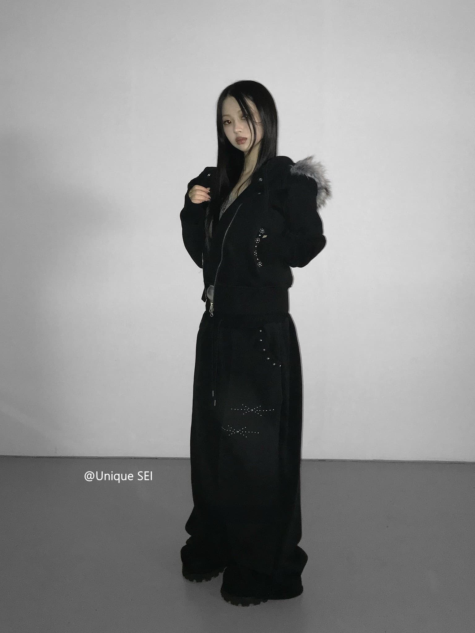 아메리칸 레트로 거리 징 허리밴드 넓은 다리 춤추기 웨이 바지 남녀 루즈핏 슬림해 보이는 다용도 캐주얼 바지 차오 상세 이미지 18