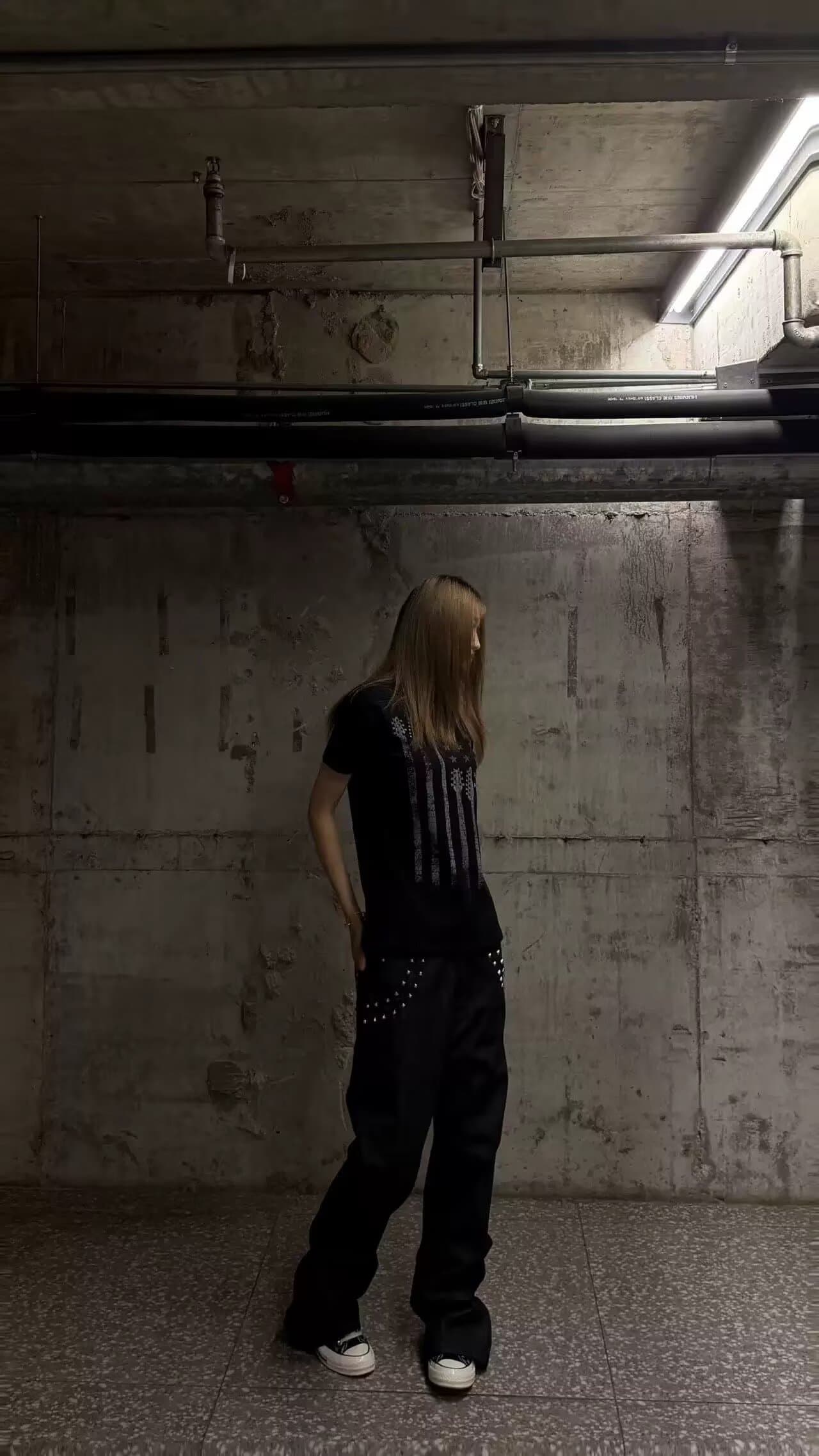 아메리칸 레트로 무거운 작업 비즈 박기 청바지 여성 여름 높음 거리 디자인 센스 핫걸 로우 웨이스트 슬림해 보이는 좁은 에디션 스트레이트 팬츠 상세 이미지 12