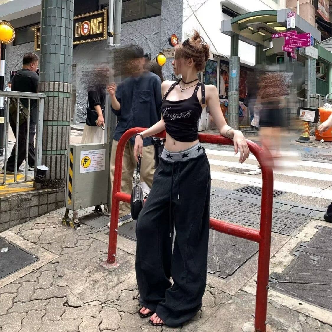 2026 아메리칸 조수 브랜드 디자인 센스 스트레이트 도루 센스 웨이 바지 남녀 레트로 루즈핏 다용도 넓은 다리 캐주얼 웨이 바지