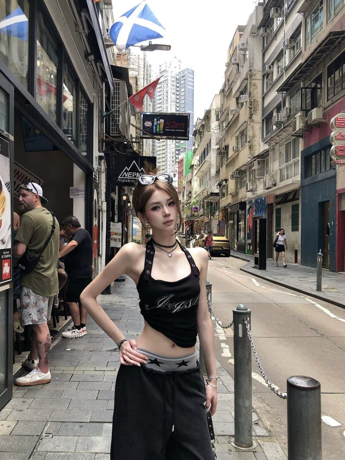 2026 아메리칸 조수 브랜드 디자인 센스 스트레이트 도루 센스 웨이 바지 남녀 레트로 루즈핏 다용도 넓은 다리 캐주얼 웨이 바지 상세 이미지 4