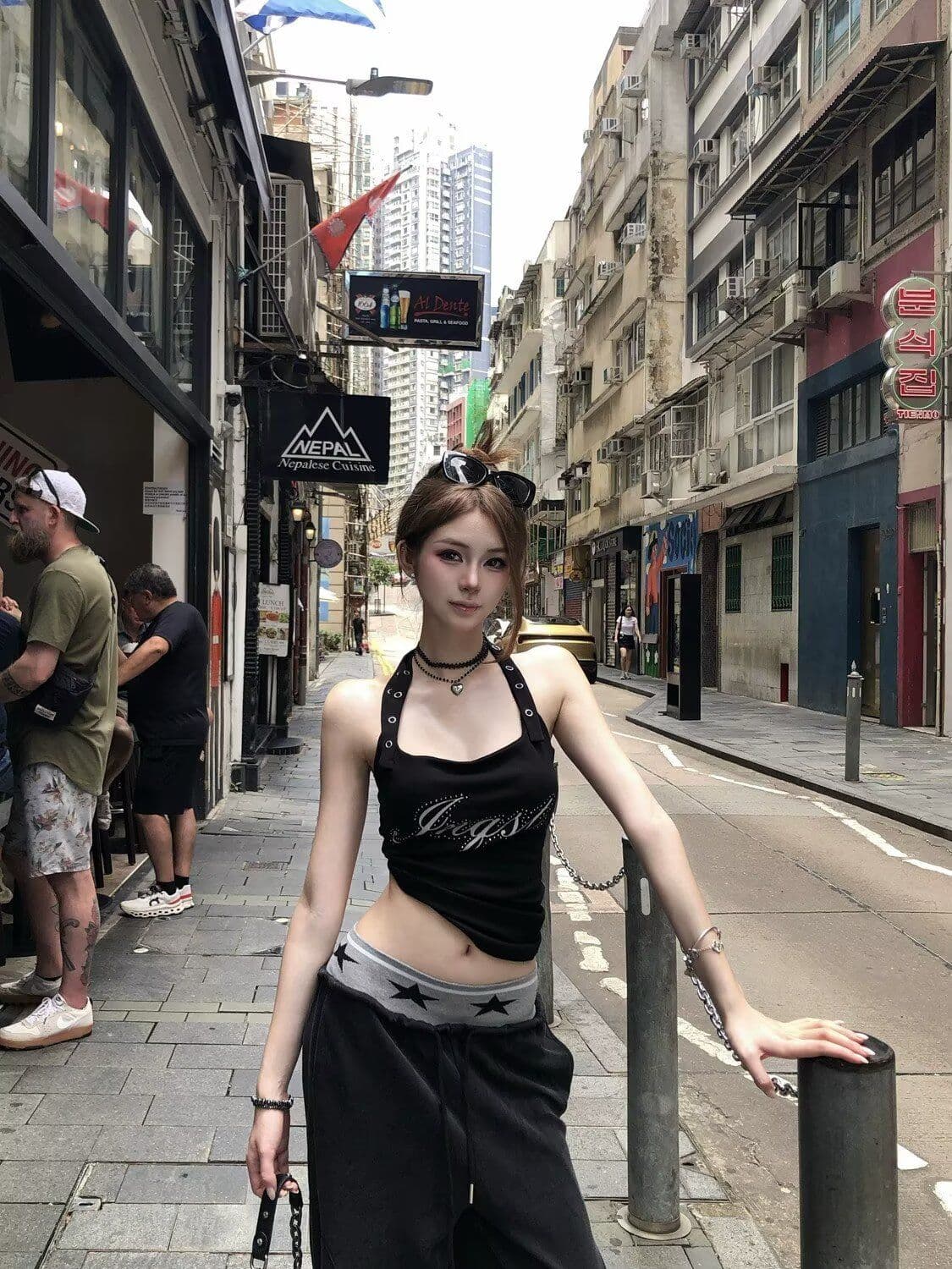 2026 아메리칸 조수 브랜드 디자인 센스 스트레이트 도루 센스 웨이 바지 남녀 레트로 루즈핏 다용도 넓은 다리 캐주얼 웨이 바지 상세 이미지 8