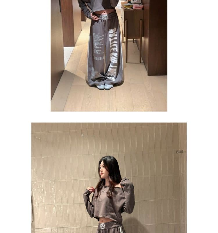 느슨함 알파벳 바지 아메리칸 레트로 워싱 프린트 슈퍼 루즈핏 웨이 바지 여성 가을 스트리트 댄스 캐주얼 바지 상세 이미지 20