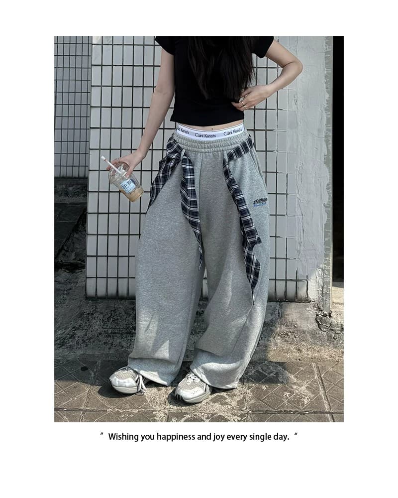 아메리칸 ins 바람 한국 스타일 조수 브랜드 조거 운동 바지 여자 학생 루즈핏 캐주얼 춤추기 웨이 바지 커플 긴 바지 상세 이미지 3