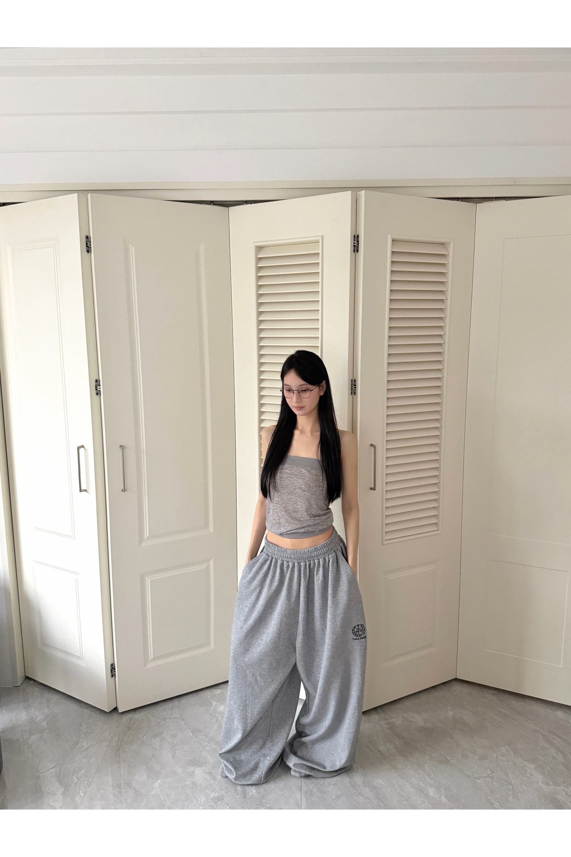 좋은 품질 원본 것 아메리칸 느긋한 재즈 스트리트 댄스 자수 루즈핏 느긋한 스트레이트 캐주얼 운동 웨이 바지 상세 이미지 2