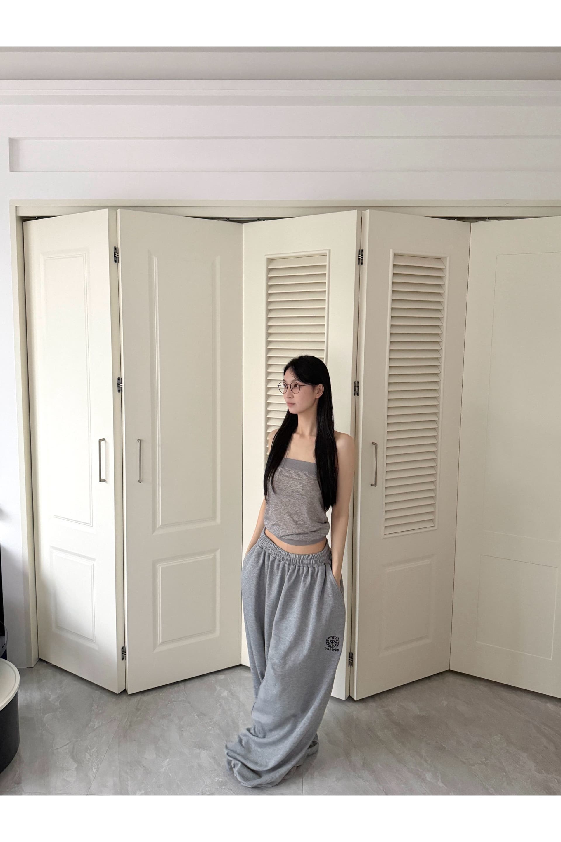 좋은 품질 원본 것 아메리칸 느긋한 재즈 스트리트 댄스 자수 루즈핏 느긋한 스트레이트 캐주얼 운동 웨이 바지 상세 이미지 3