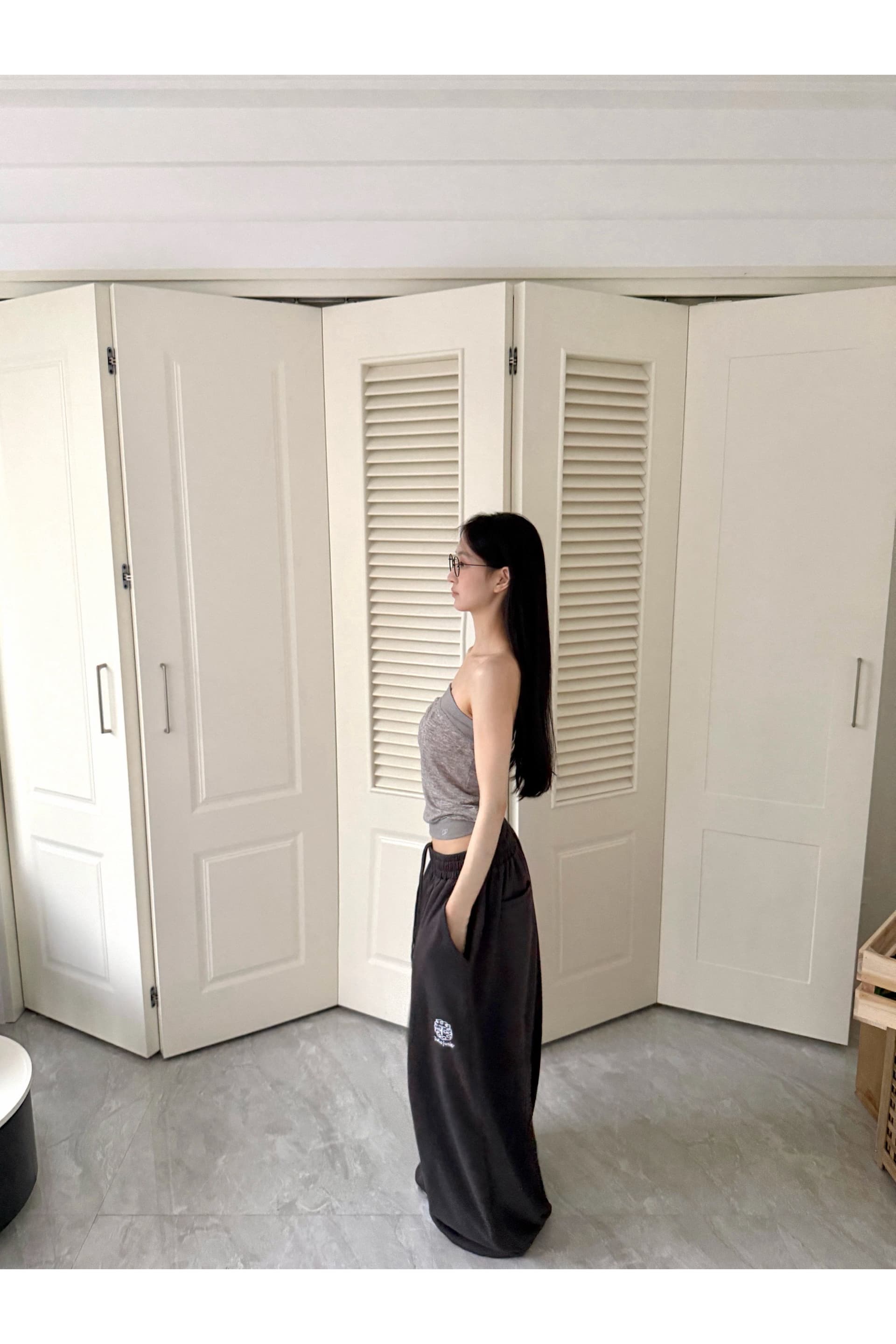 좋은 품질 원본 것 아메리칸 느긋한 재즈 스트리트 댄스 자수 루즈핏 느긋한 스트레이트 캐주얼 운동 웨이 바지 상세 이미지 6