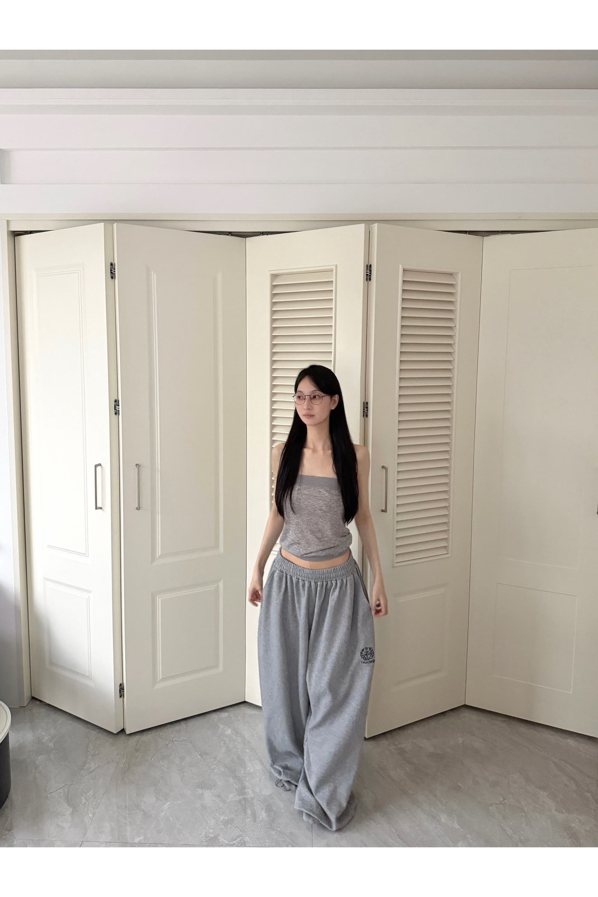 좋은 품질 원본 것 아메리칸 느긋한 재즈 스트리트 댄스 자수 루즈핏 느긋한 스트레이트 캐주얼 운동 웨이 바지 상세 이미지 9