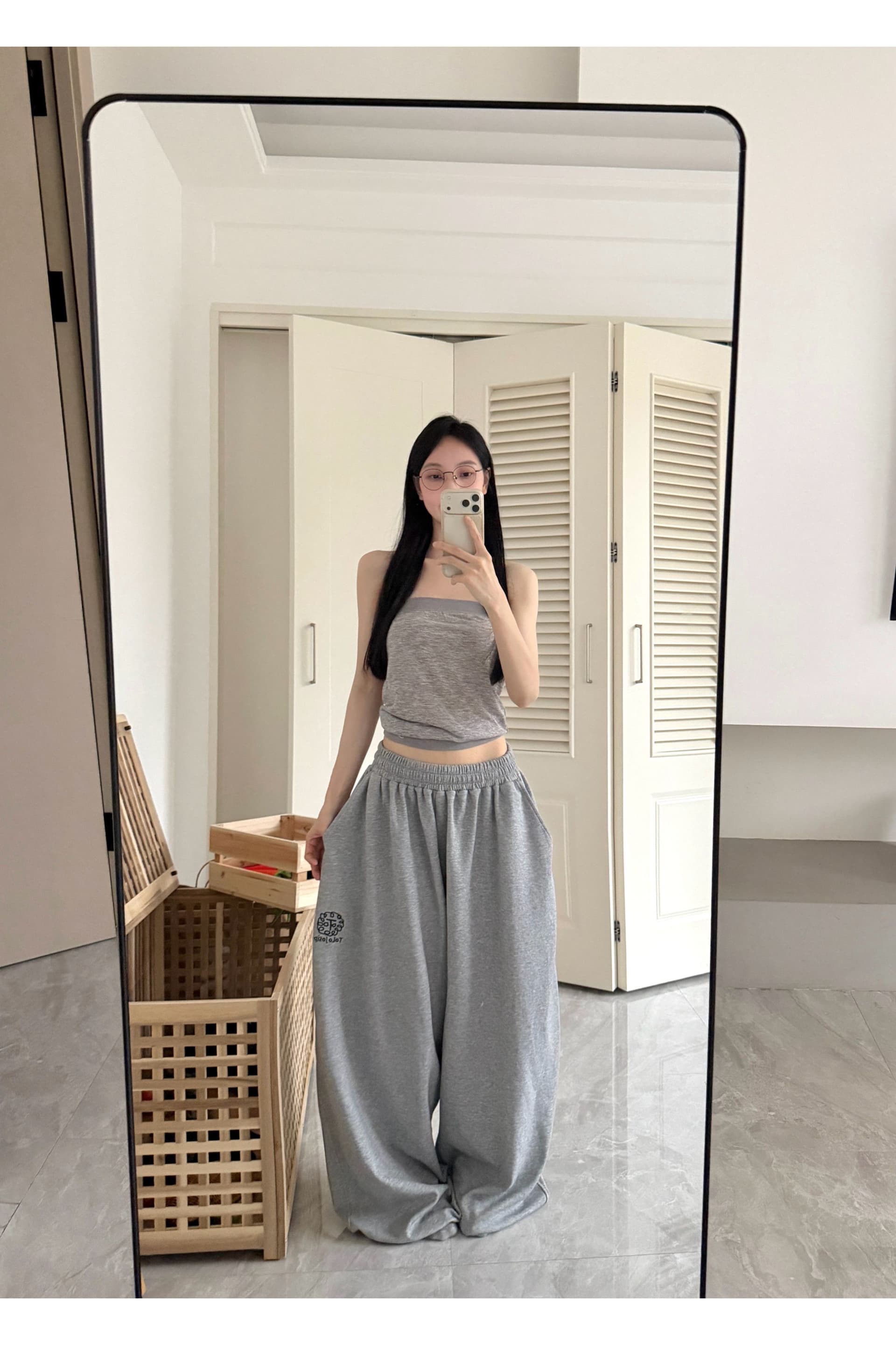 좋은 품질 원본 것 아메리칸 느긋한 재즈 스트리트 댄스 자수 루즈핏 느긋한 스트레이트 캐주얼 운동 웨이 바지 상세 이미지 12
