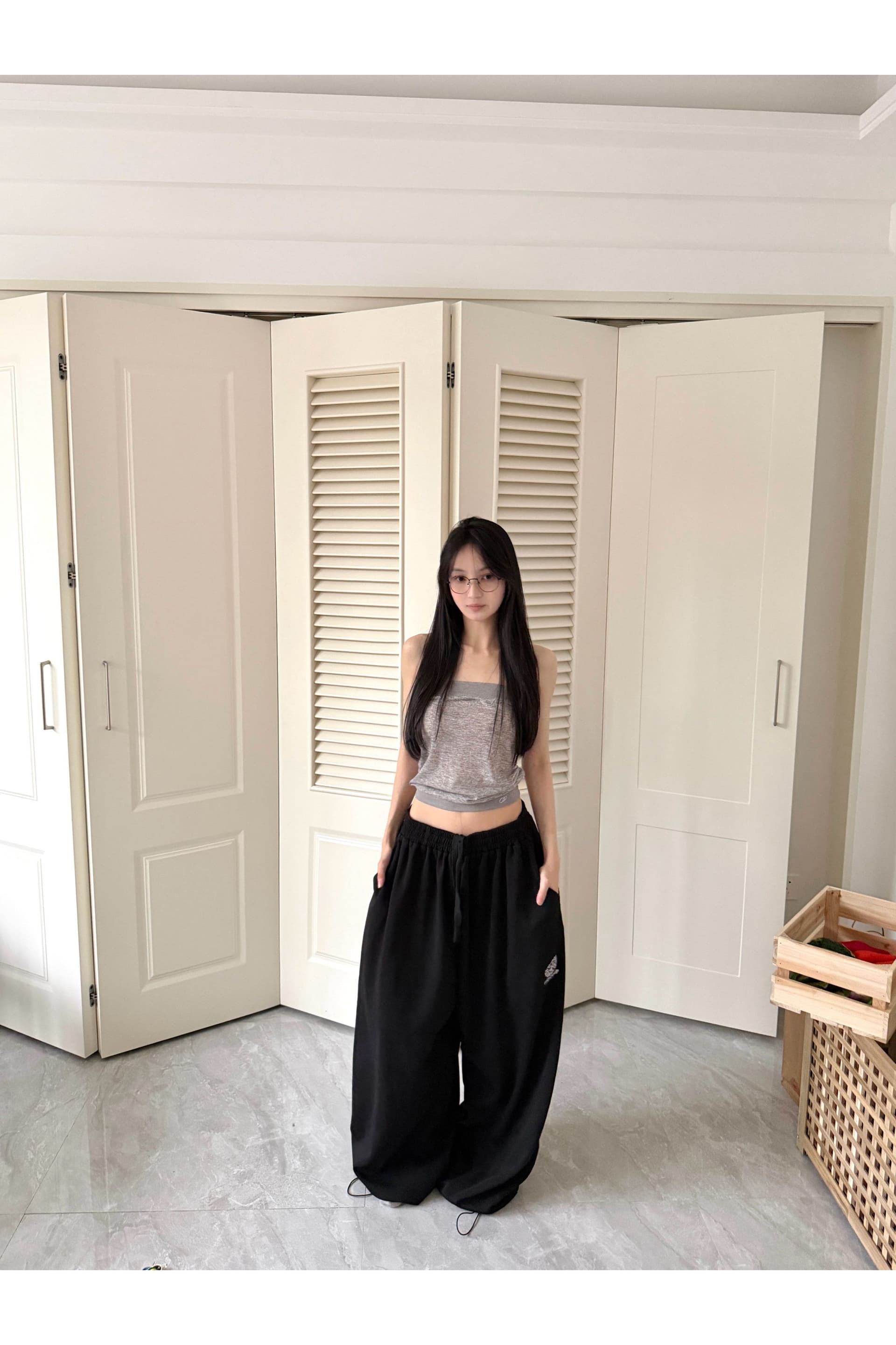 좋은 품질 원본 것 아메리칸 느긋한 재즈 스트리트 댄스 자수 루즈핏 느긋한 스트레이트 캐주얼 운동 웨이 바지 상세 이미지 16