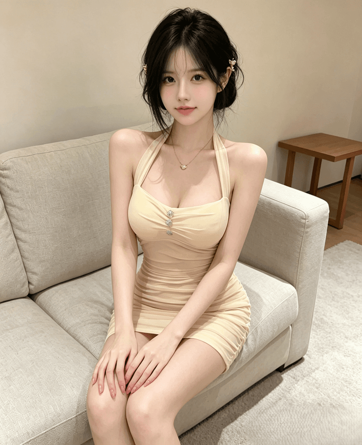 실사 2026 새로운 섹시함 망사 행침 목 만나는 타이트 스커트 타이트 슬립 드레스 상세 이미지 1