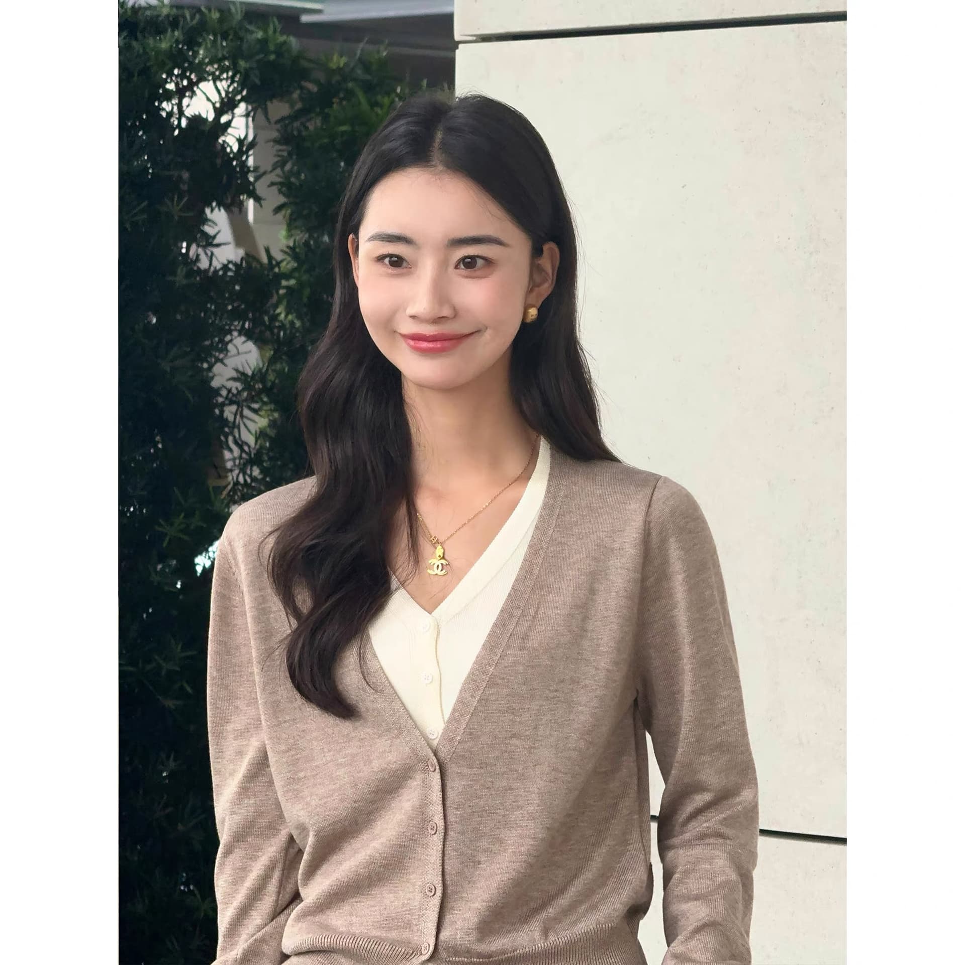 가을 섹션 약화 된 카디건 V넥 페이크 레이어드 니트 오픈 가디건 여성 루즈핏 품격 얇은 스타일 외부 잡아라. 외투 상세 이미지 10