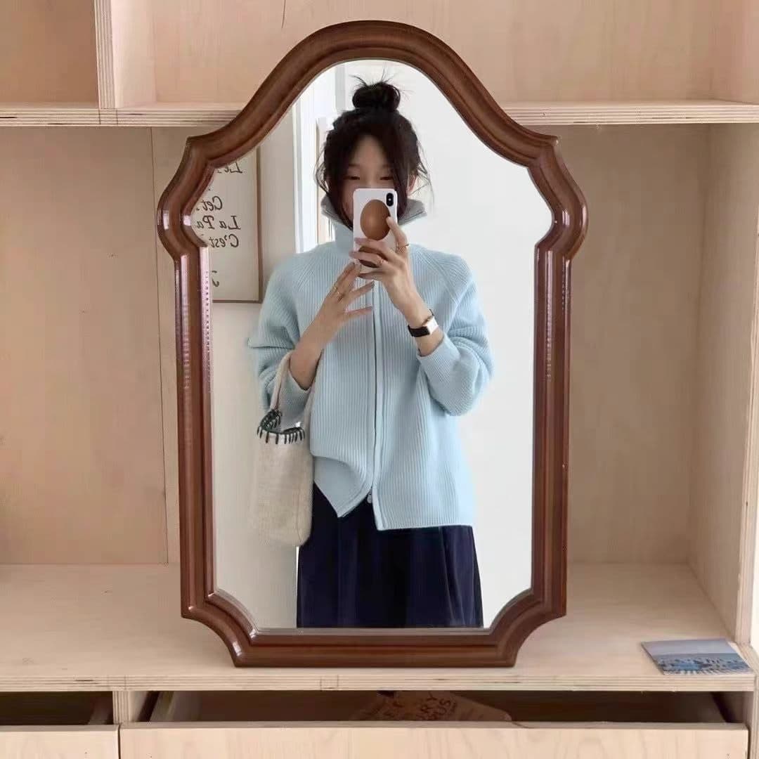 품격 디자인 폴로 칼라 지퍼 스웨터 새로운 재킷 가을 겨울 루즈핏 느긋한 니트 스웨터 니트 오픈 가디건 맨위 상세 이미지 5