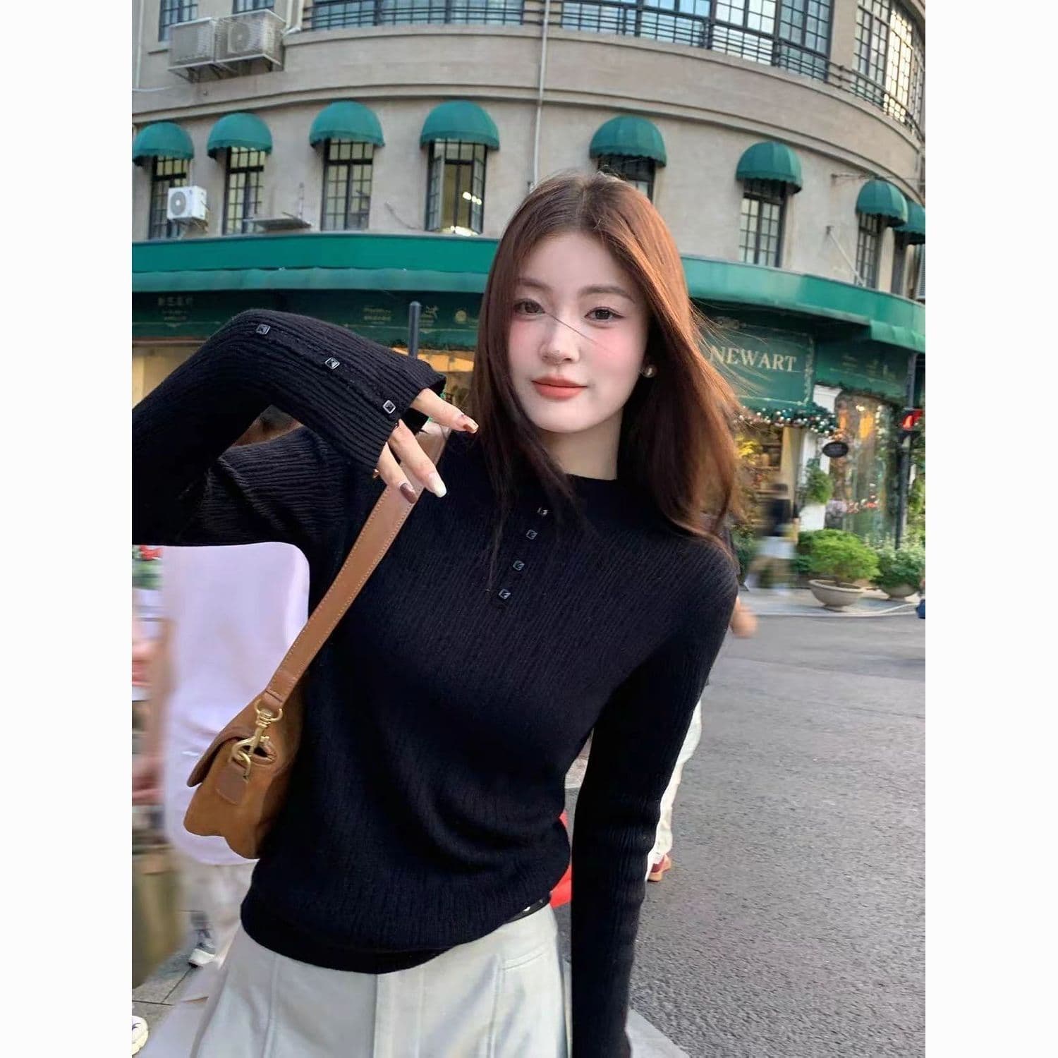 봄과 가을 절묘한 반하이넥 니트 스웨터 여성 인사이드 가져 가라. 몸매 가꾸기 2026 가을 새로운 패션 스웨터 만나는 맨위 상세 이미지 2