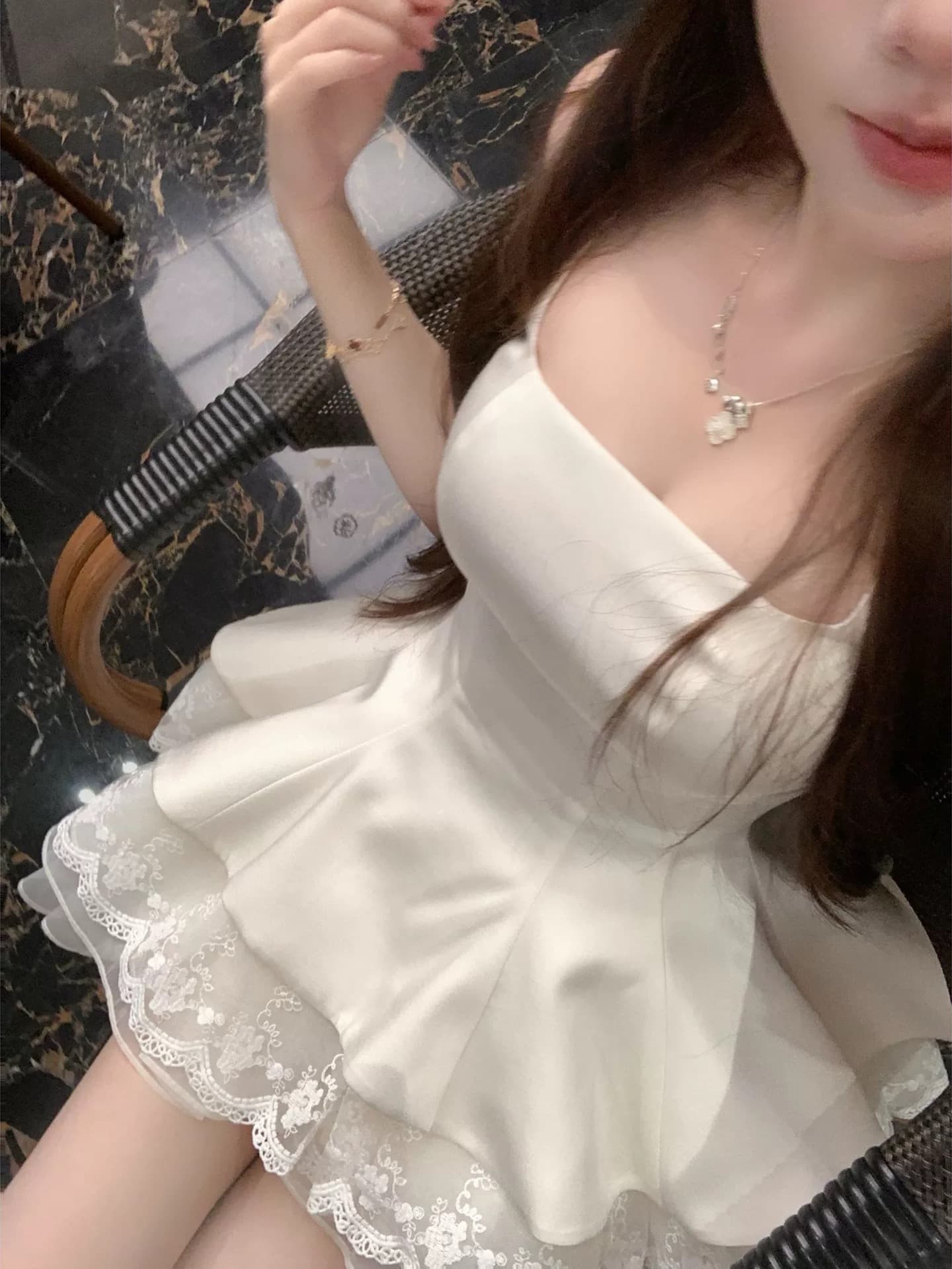 루이 茜 웨이 Sher S 선명한 천 골드 여름 천 금빛 바람 이슬 생각하기 같은 단락 디자인 드레스 r66666h 상세 이미지 7