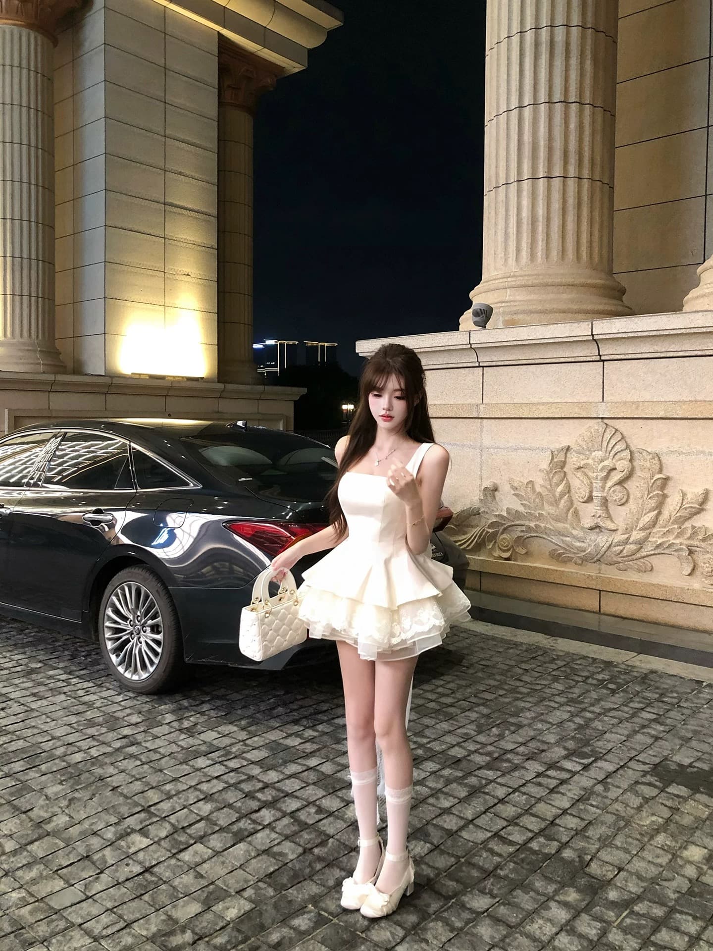 루이 茜 웨이 Sher S 선명한 천 골드 여름 천 금빛 바람 이슬 생각하기 같은 단락 디자인 드레스 r66666h 상세 이미지 8