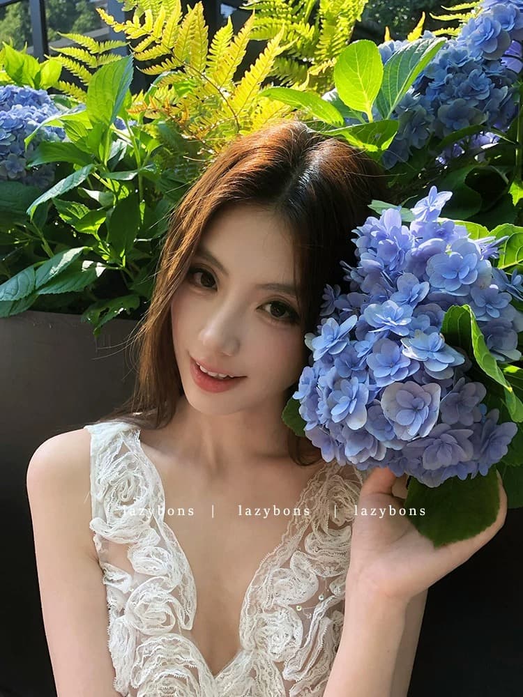 생일 party 작은 드레스 여성 명문 여성 고급 센스 무거운 작업 비즈 박기 장미 레이스 허리 수축 퍼프 공주 드레스 상세 이미지 4