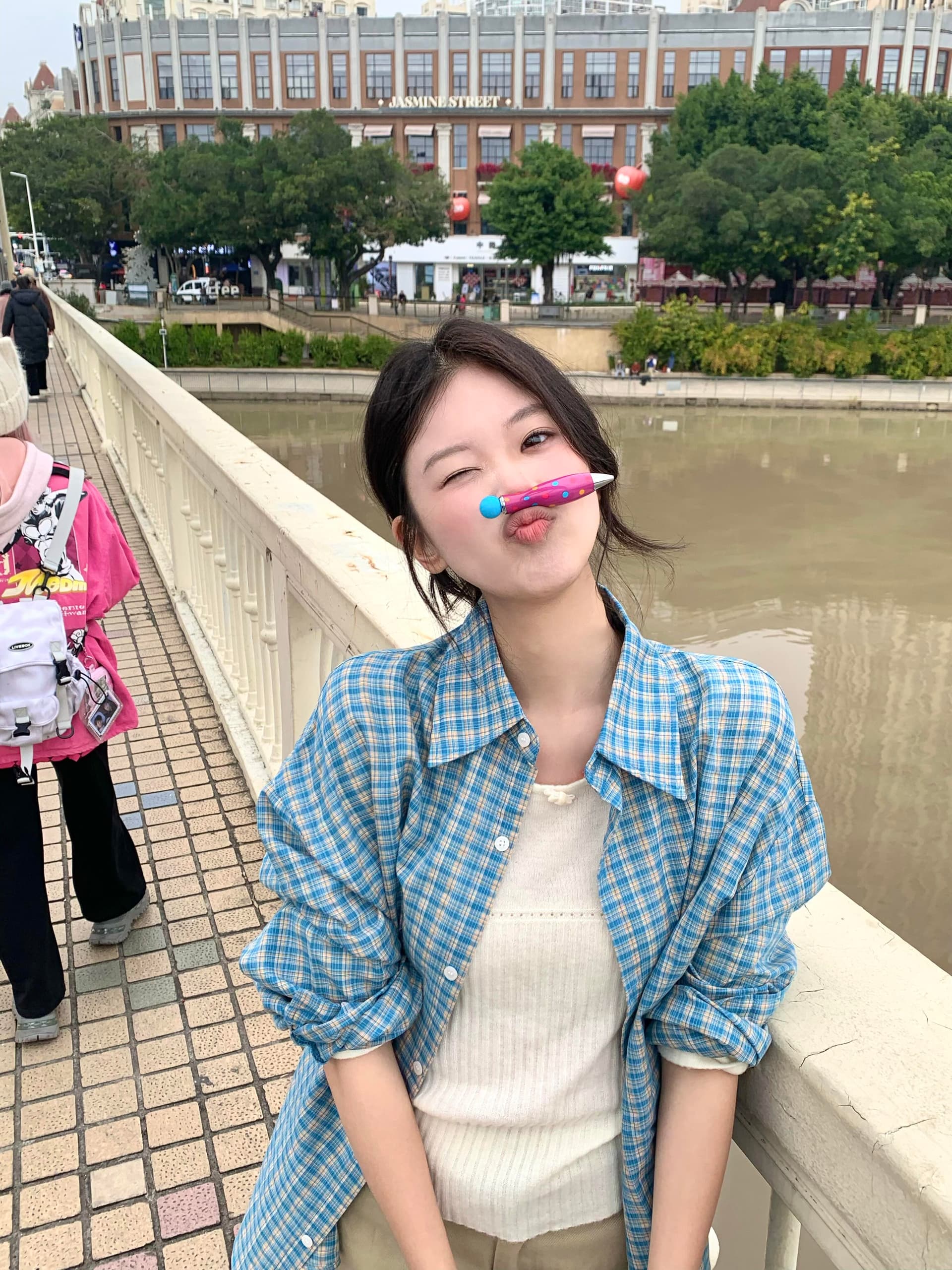 아메리칸 레트로 파란색 체크무늬 긴팔 인사이드 가져 가라. 셔츠 여성 코트 2026 새로운 조기 가을 얇은 스타일 셔츠 맨위 이미지 4