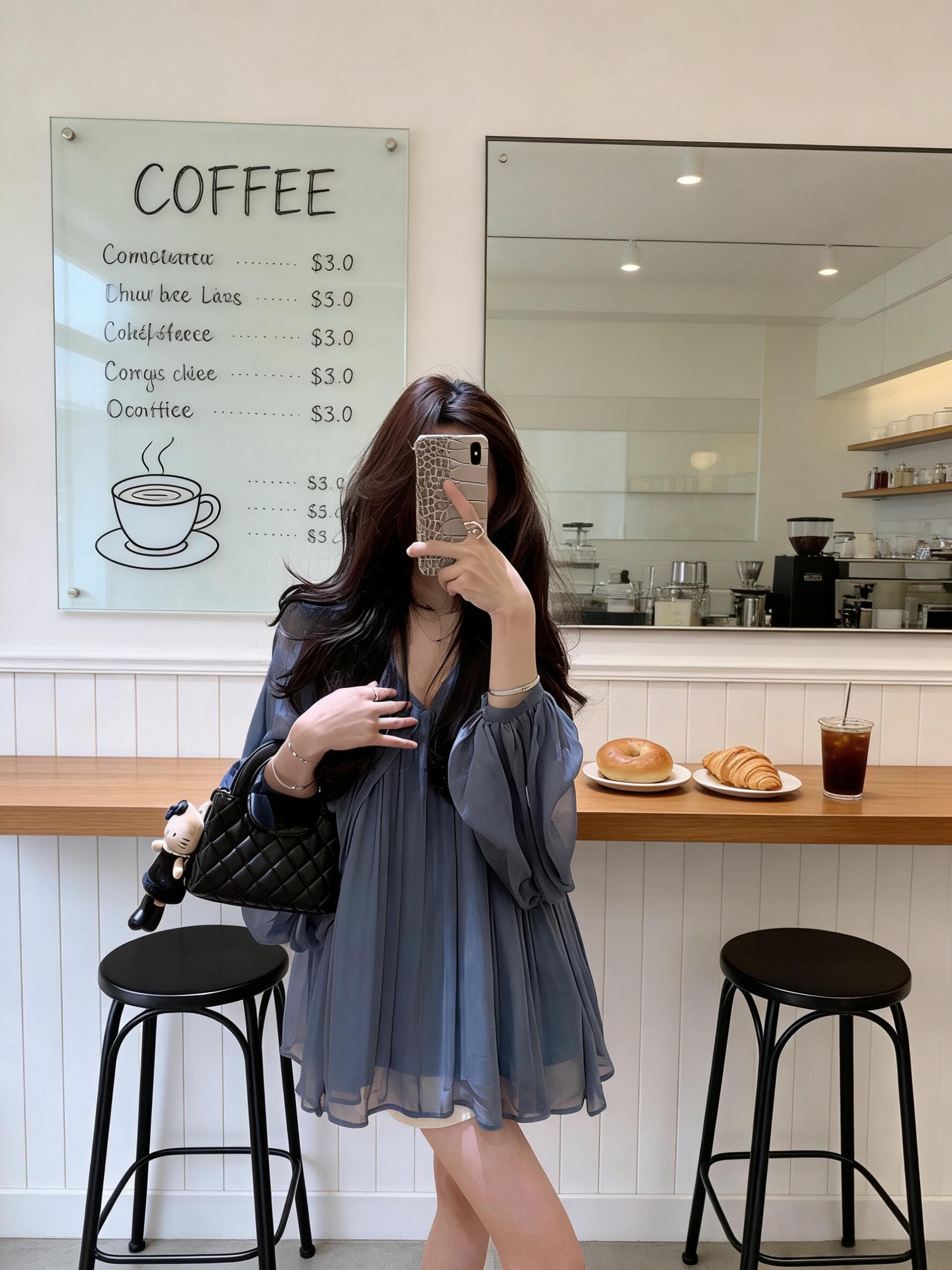 2026 새로운 프랑스식 부드러운 바람 V넥 백리스 배트윙 소매 여성 셔츠 봄 여름 느긋한 루즈핏 배트윙 소매 맨위