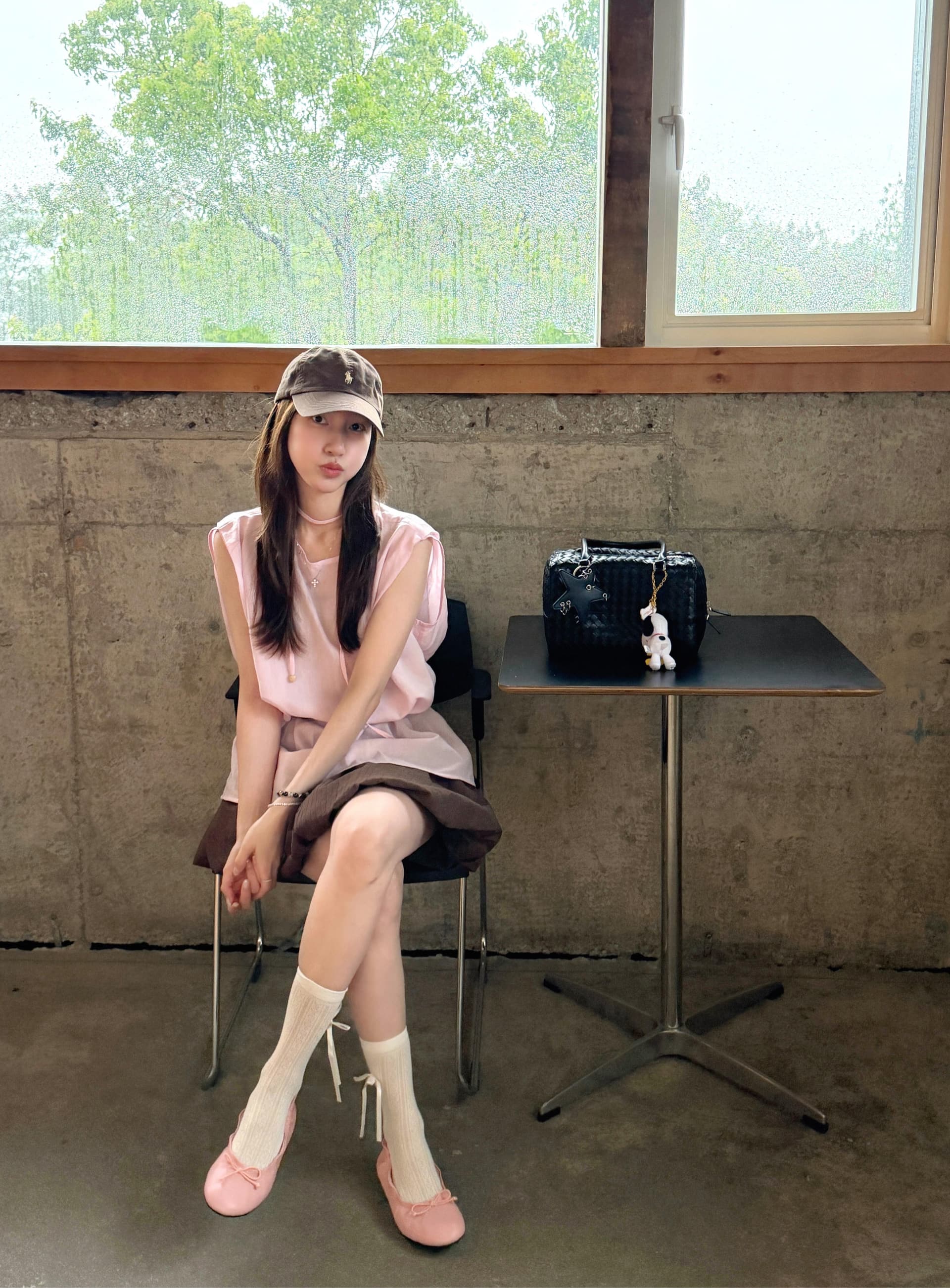 한 부서 그레이트 통해보기 가져 가라. 전체 집합 2026 새로운 핑크색 셔츠 맨위 여성 여름 꽃밭 치마 투피스 슈트 이미지 2