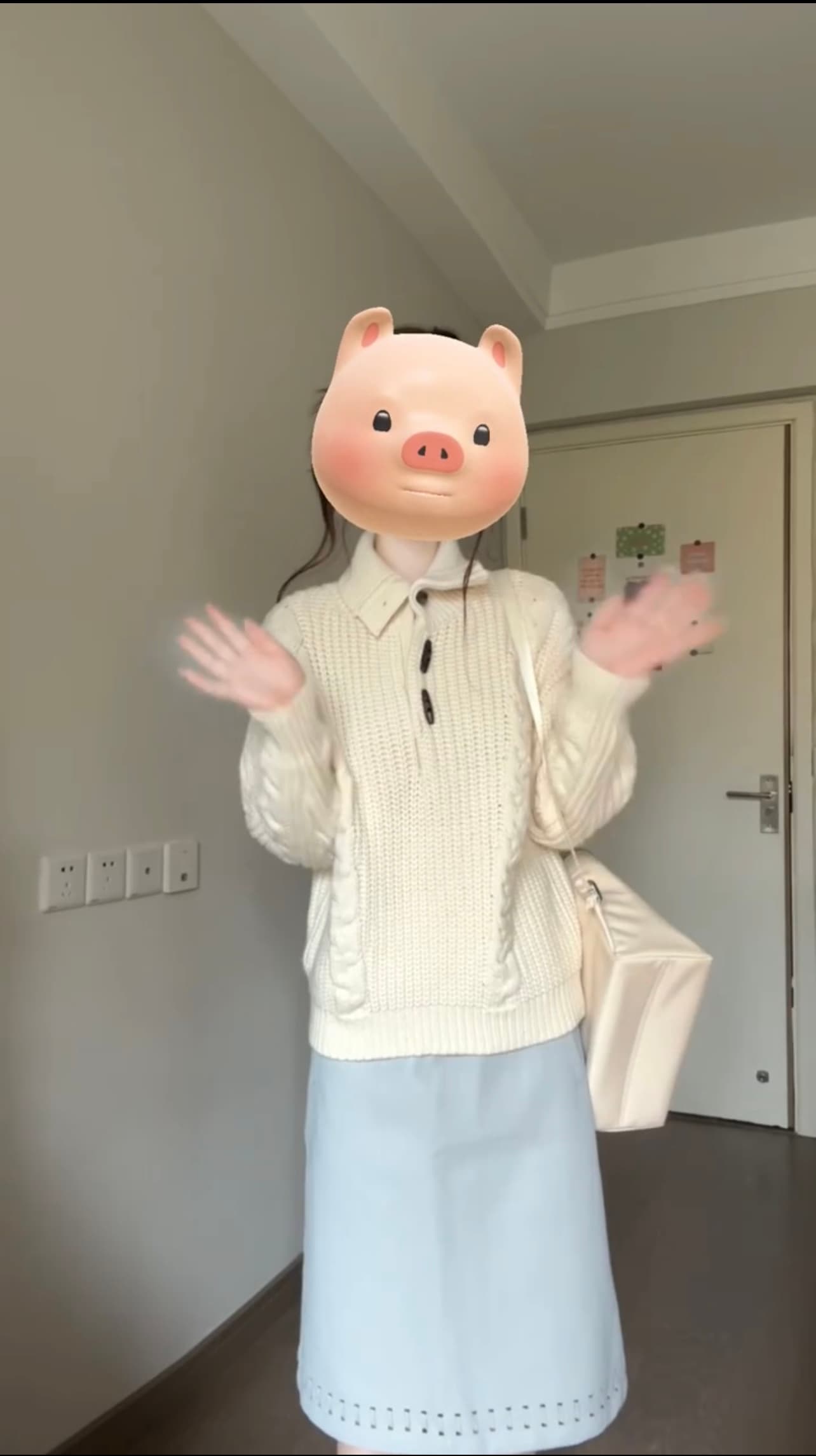 부드러운 바람 부드러운 찹쌀 꽈배기 니트 스웨터 2026 가을 한 부서 chic Chic 루즈핏 느긋한 바람 소뿔 버클 스웨터 이미지 3