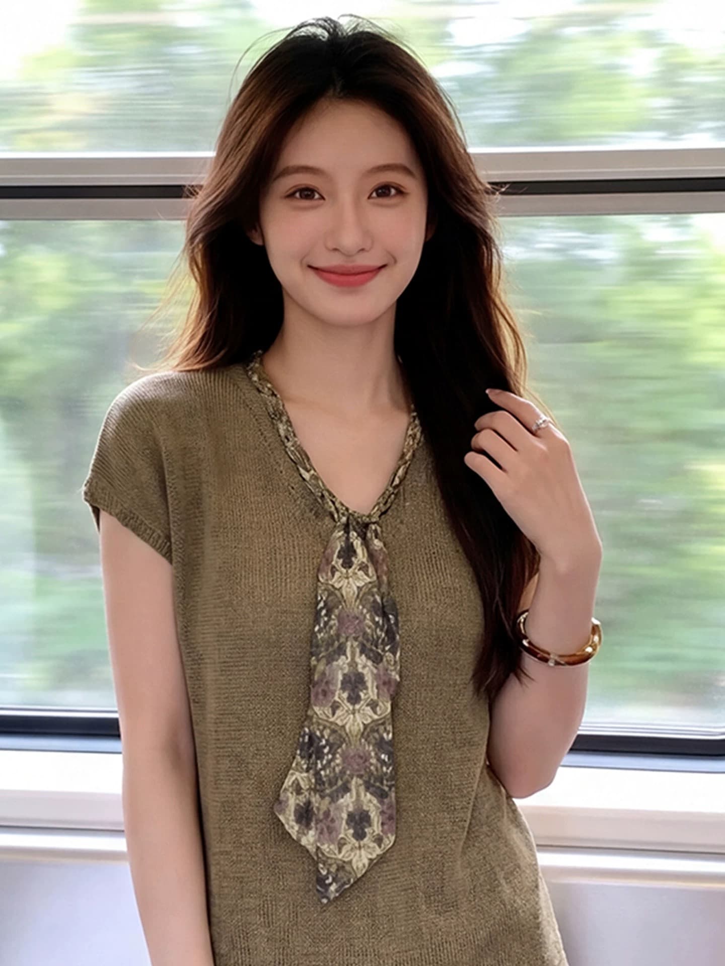2026 슈퍼 화재로 의류 고유 한 잘 생긴 디자인 센스 Chic 매우 요정 ~ 중 반팔 티셔츠 여성 여름 상세 이미지 1