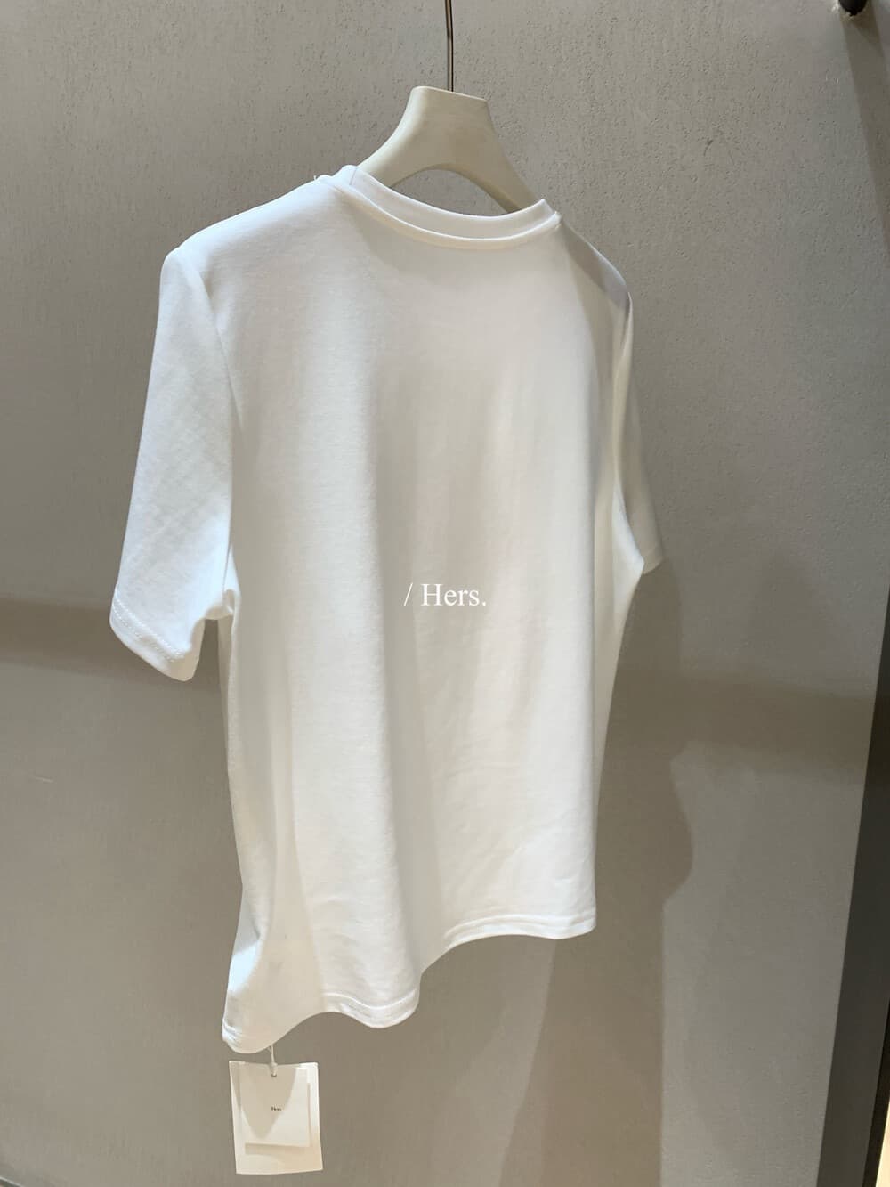 미니멀리즘 일상 캐주얼 소녀 춤추기 반팔 티셔츠 상세 이미지 2