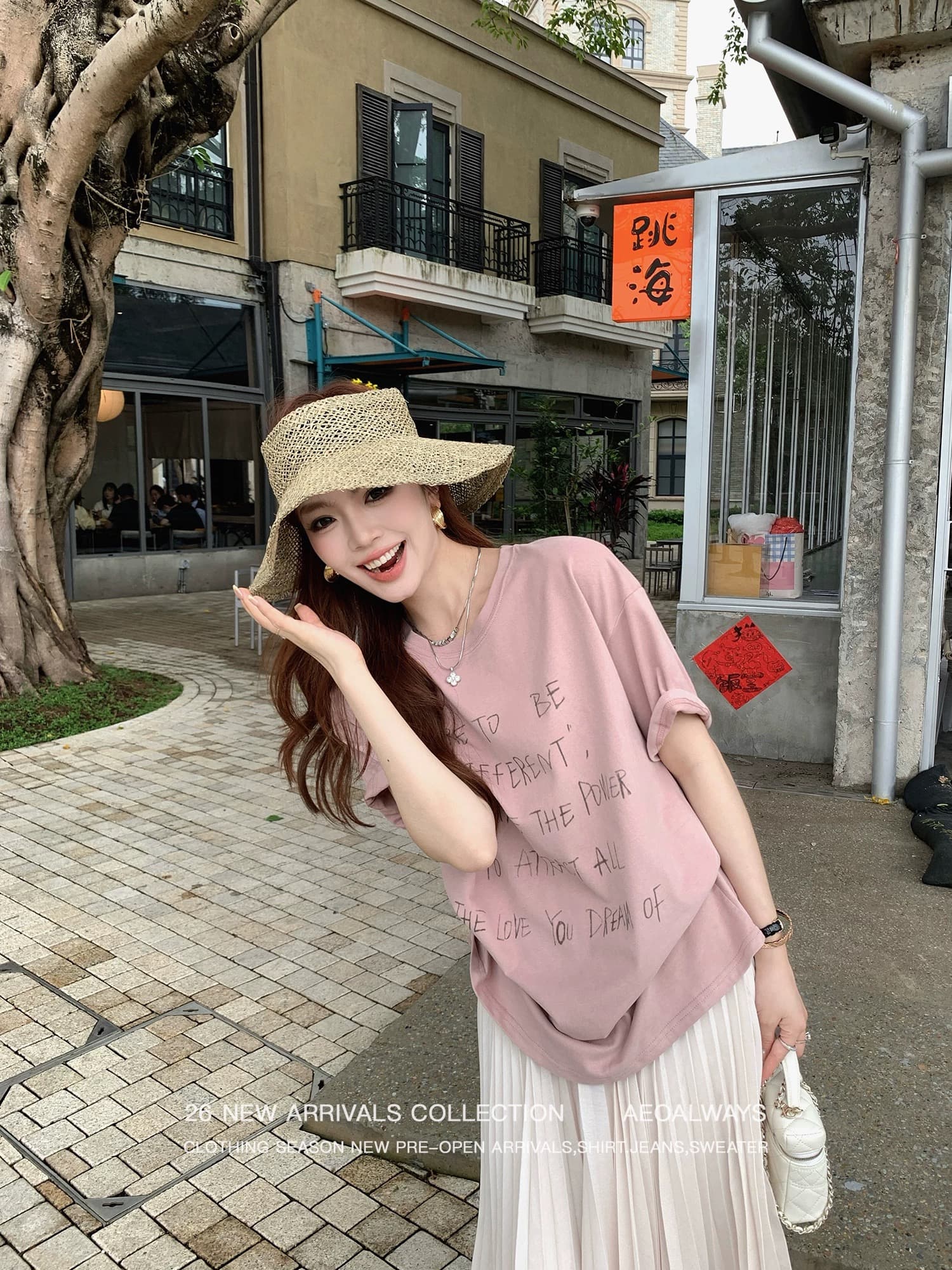 아메리칸 캐주얼 알파벳 프린트 반팔 티셔츠 여성 여름 맨위 상세 이미지 6