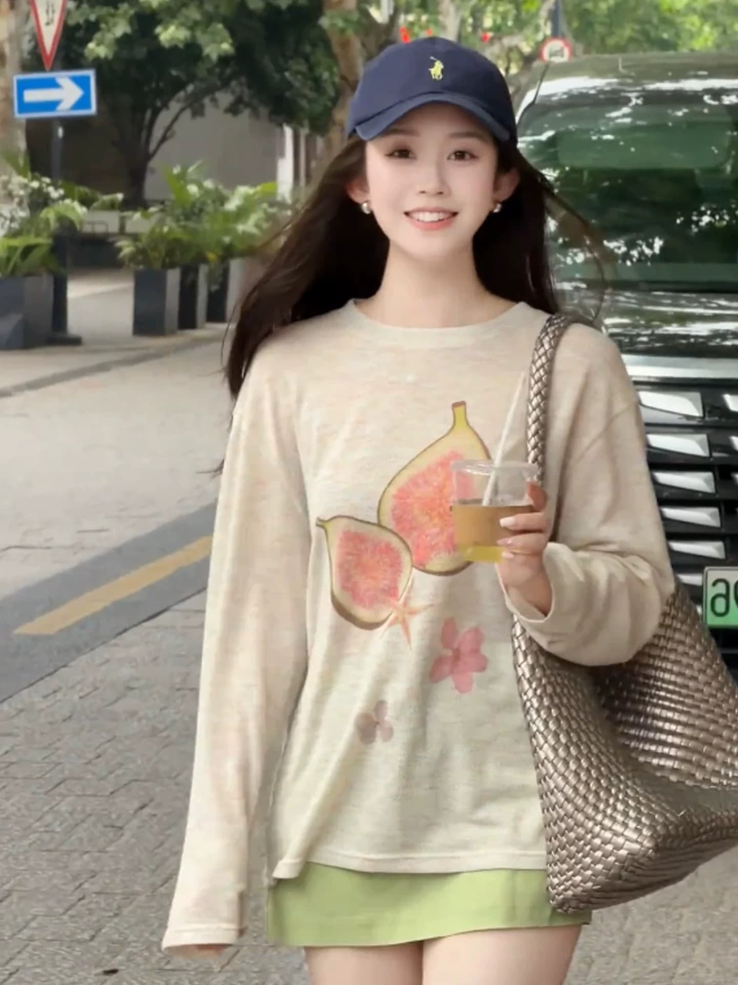 부드러운 바람 프린트 자외선 차단 블라우스 여성 여름 새로운 느긋한 루즈핏 다용도 얇은 스타일 외출용 긴팔 티셔츠 맨위 상세 이미지 4