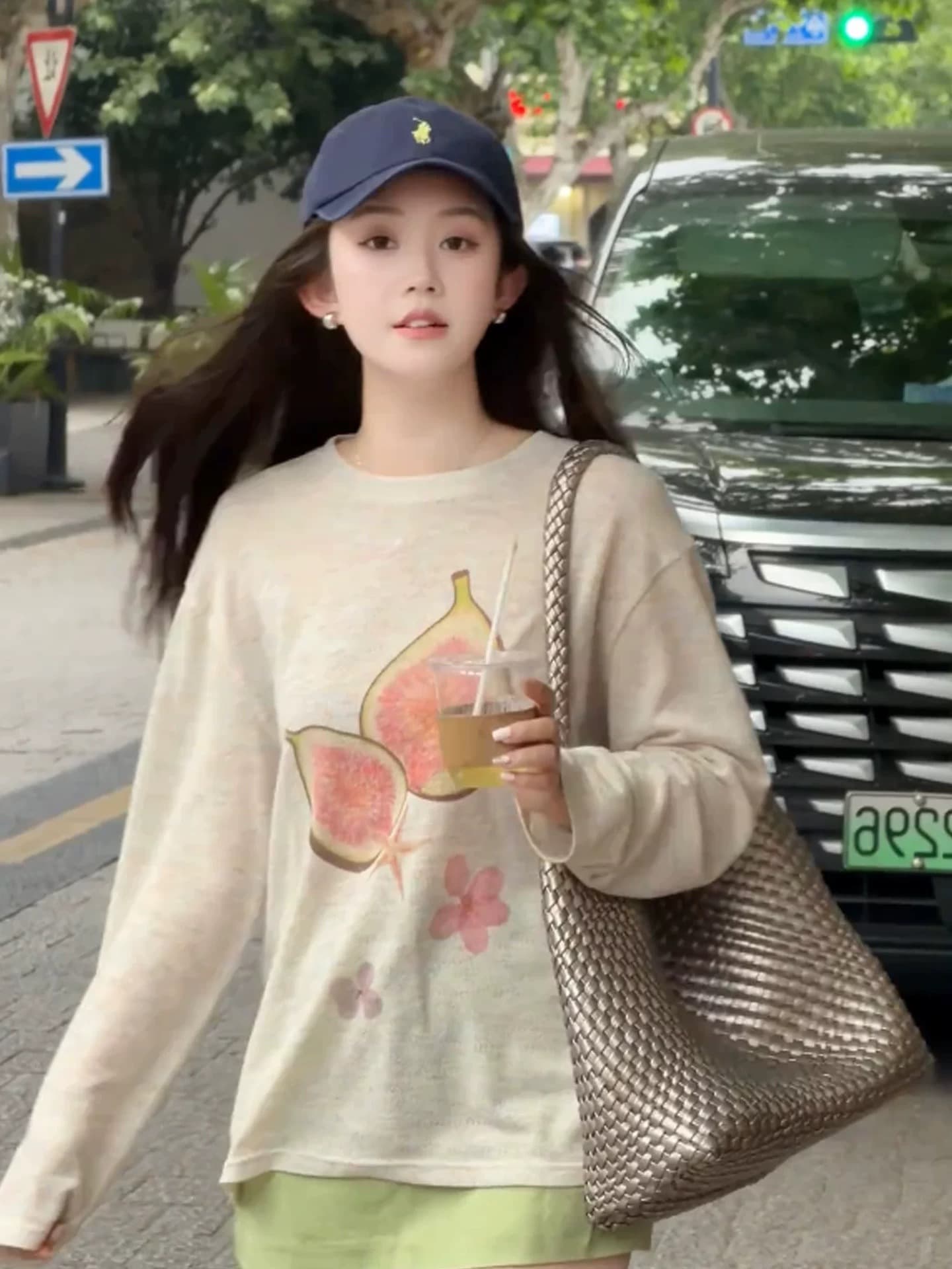 부드러운 바람 프린트 자외선 차단 블라우스 여성 여름 새로운 느긋한 루즈핏 다용도 얇은 스타일 외출용 긴팔 티셔츠 맨위 상세 이미지 5