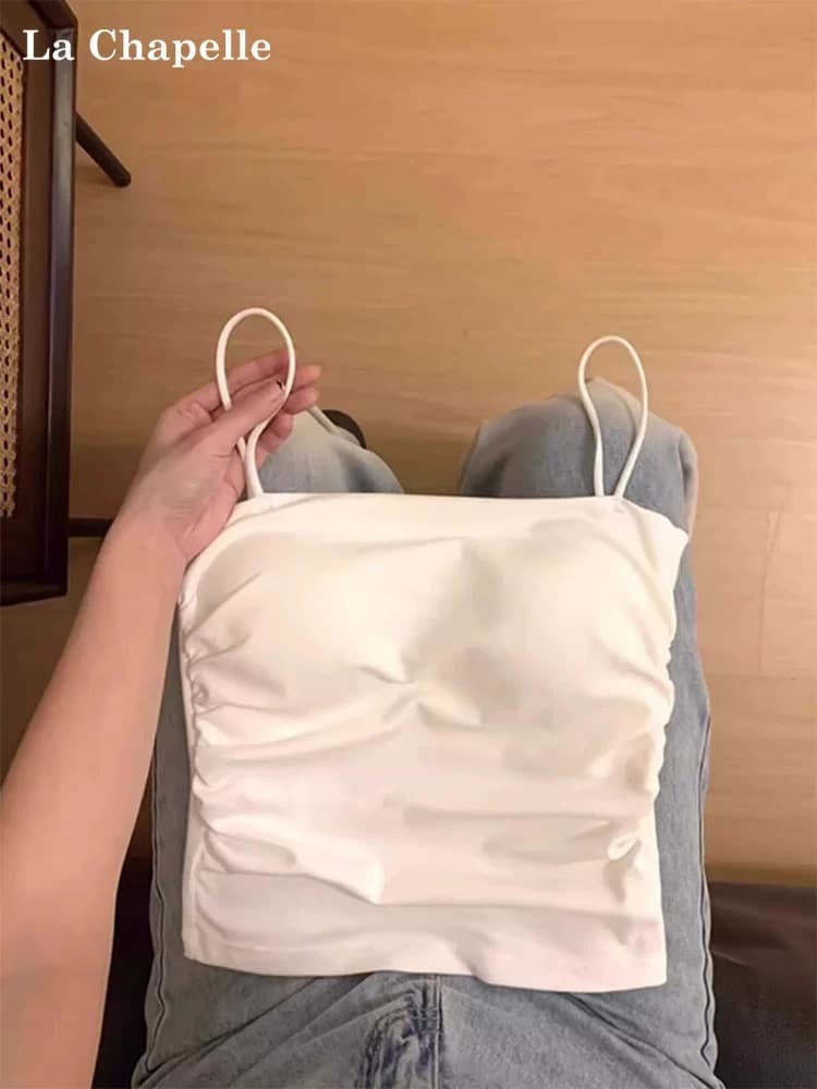 순수한 욕망 캐미솔 인사이드 가져 가라. 여름 벨트 가슴 패드 몸매 가꾸기 아름다움 뒤로 브래지어 하나 튜브탑 맨위
