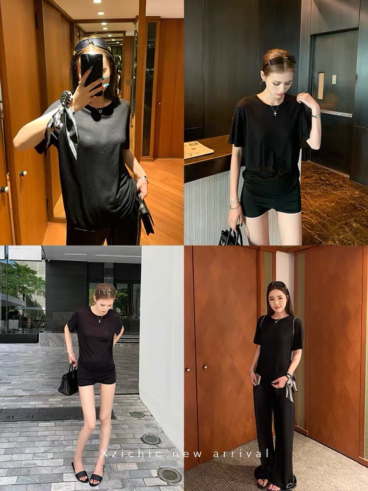 느긋한 센스 도루 도루 반팔 티셔츠 여름 익스트림 제인 캐주얼 맨위 여성 이미지 2
