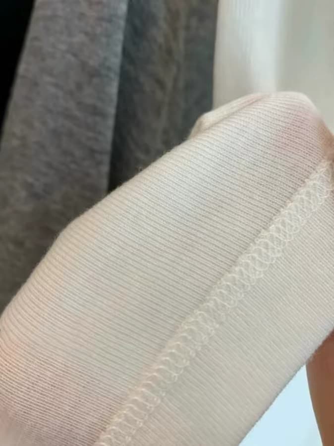 기초 라운드 넥 주간 실크 얇은 스타일 니트 반팔 티셔츠 여성 여름 루즈핏 슬림해 보이는 다용도 한 첨부 된 의류 상세 이미지 3