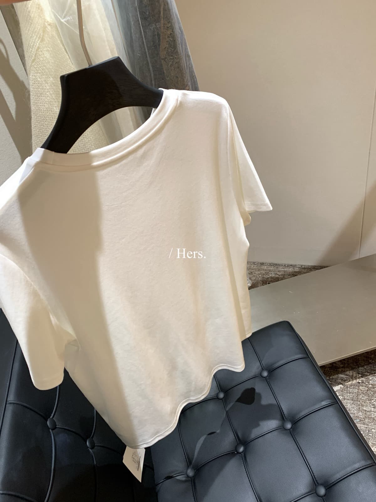 이른 가을 켜기 새로운 한 부서 작은 디자인 센스 애플 패턴 반팔 티셔츠 상세 이미지 1