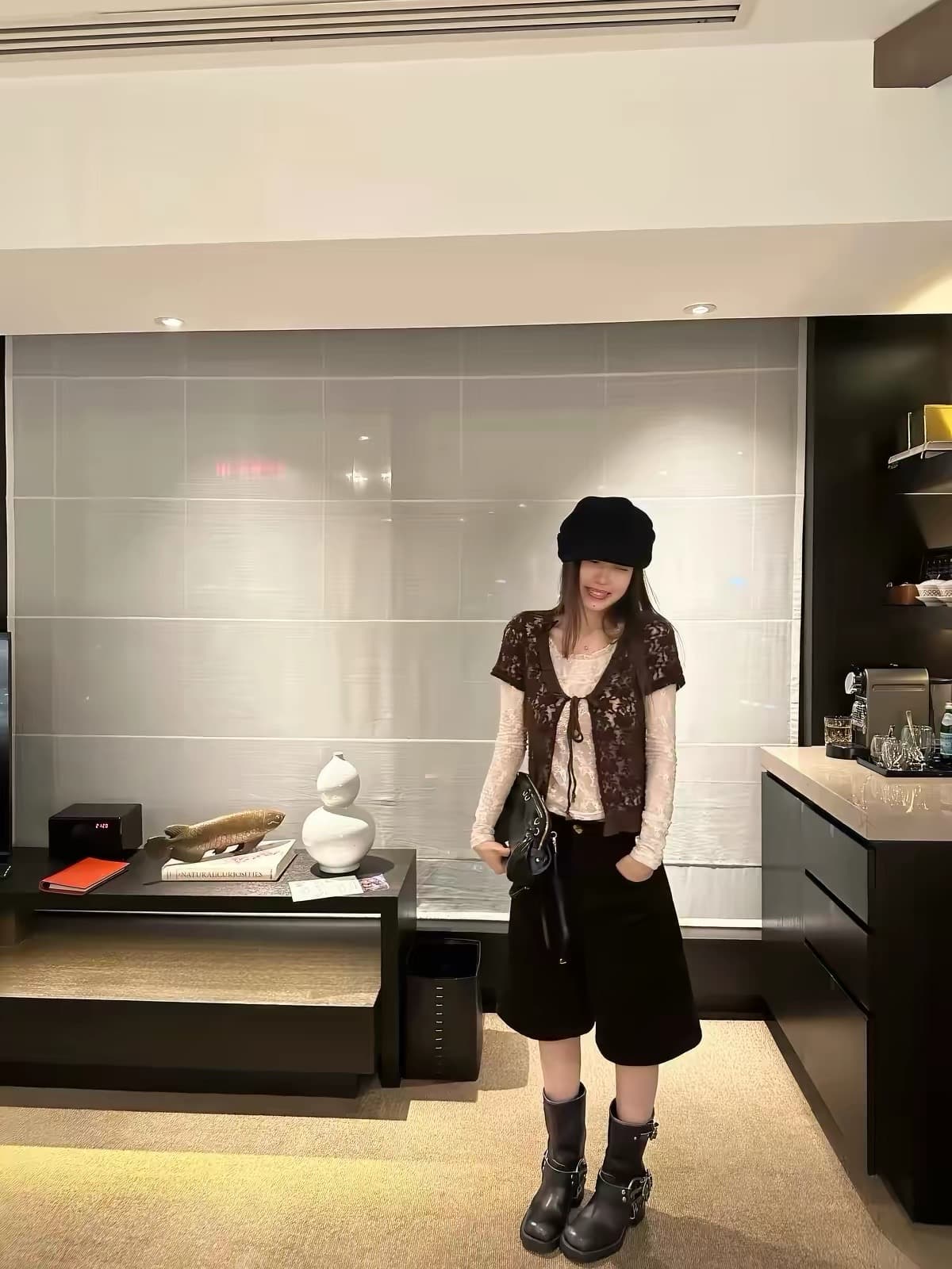 한국산 높은 품질 코듀로이 바지 여성 가을 새로운 한국 스타일 루즈핏 품격 다용도 허리밴드 상세 이미지 3