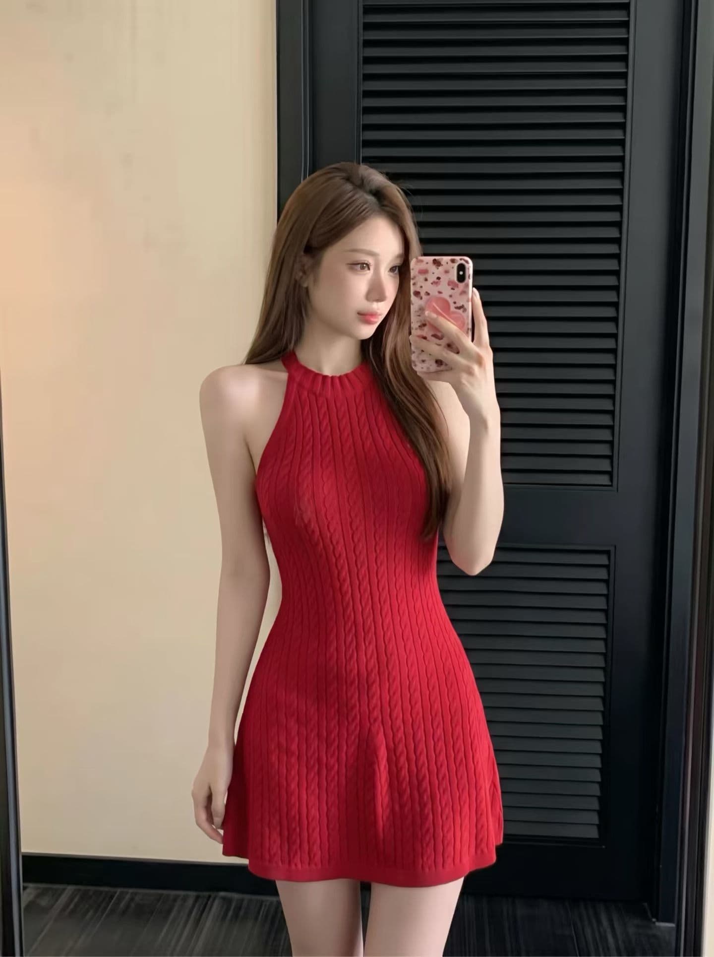 한 비 지아 화이트 행침 목 레이스업 꽈배기 허리 수축 여성 드레스 여름 민소매 새는 어깨 슬림해 보이는 우산 진자 한 마디 치마