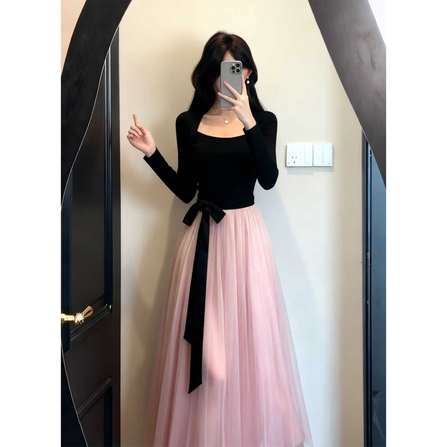 면 리브 슈퍼 비밀 폴리 에스터 인터넷 네리 감기 부유 한 가족 천 골드 몸매 가꾸기 슬림해 보이는 품격 치마 이미지 3