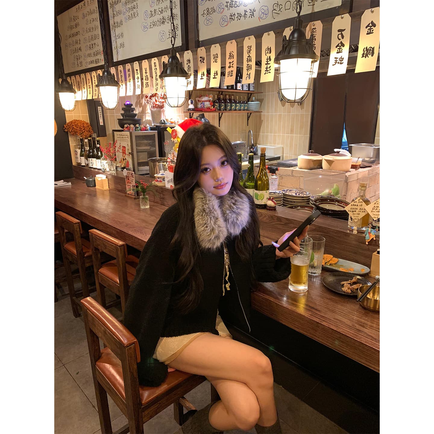 두꺼운 500 그램 양털 플리스 복합 스웨이드 큰 모피 칼라 하나 아메리칸 레트로 모피 칼라 느긋한 다용도 모직 맨위