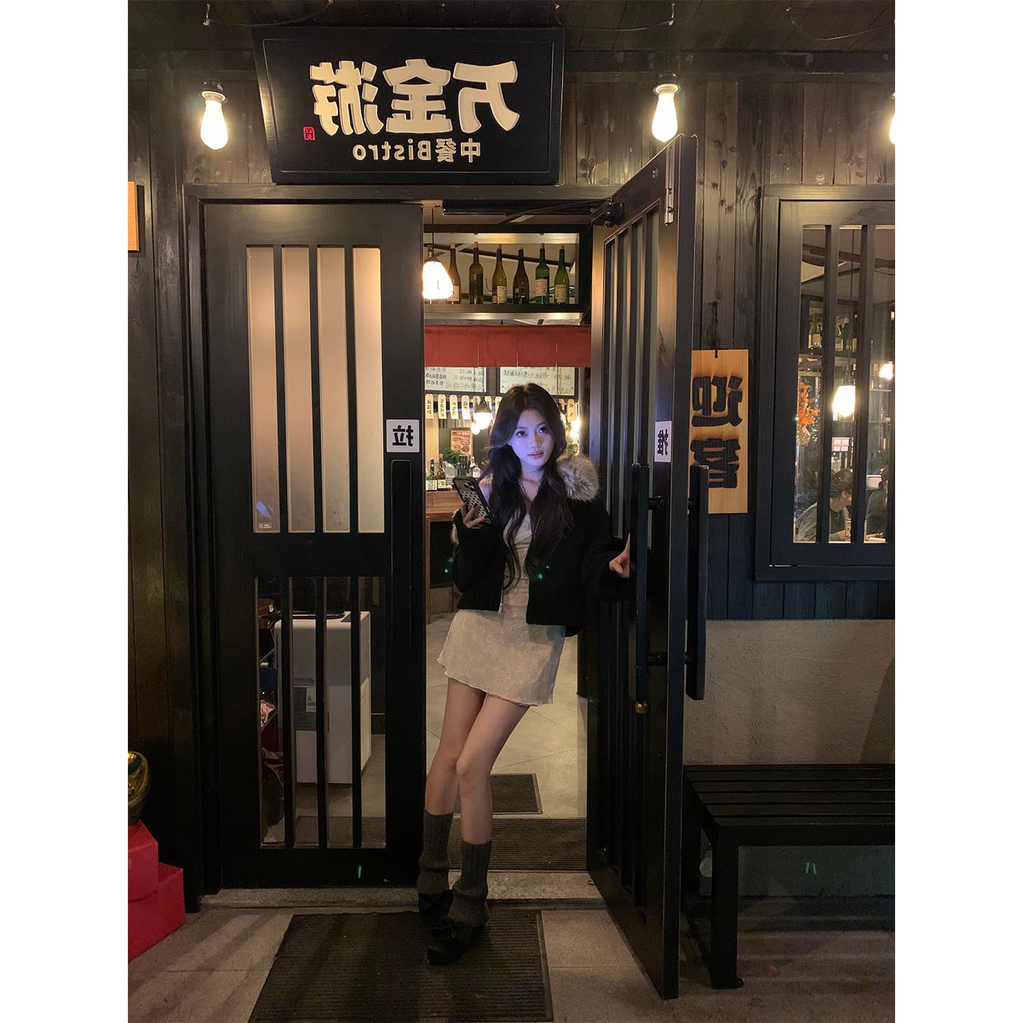 두꺼운 500 그램 양털 플리스 복합 스웨이드 큰 모피 칼라 하나 아메리칸 레트로 모피 칼라 느긋한 다용도 모직 맨위 이미지 5