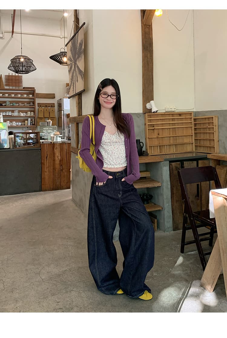 송 긍정적 인 En 보라색 꽃무늬 슬립 여성 이른 봄 새로운 한 부서 몸매 가꾸기 쇼트 스타일 다용도 패션 쇼트 스타일 핫걸 맨위 상세 이미지 20