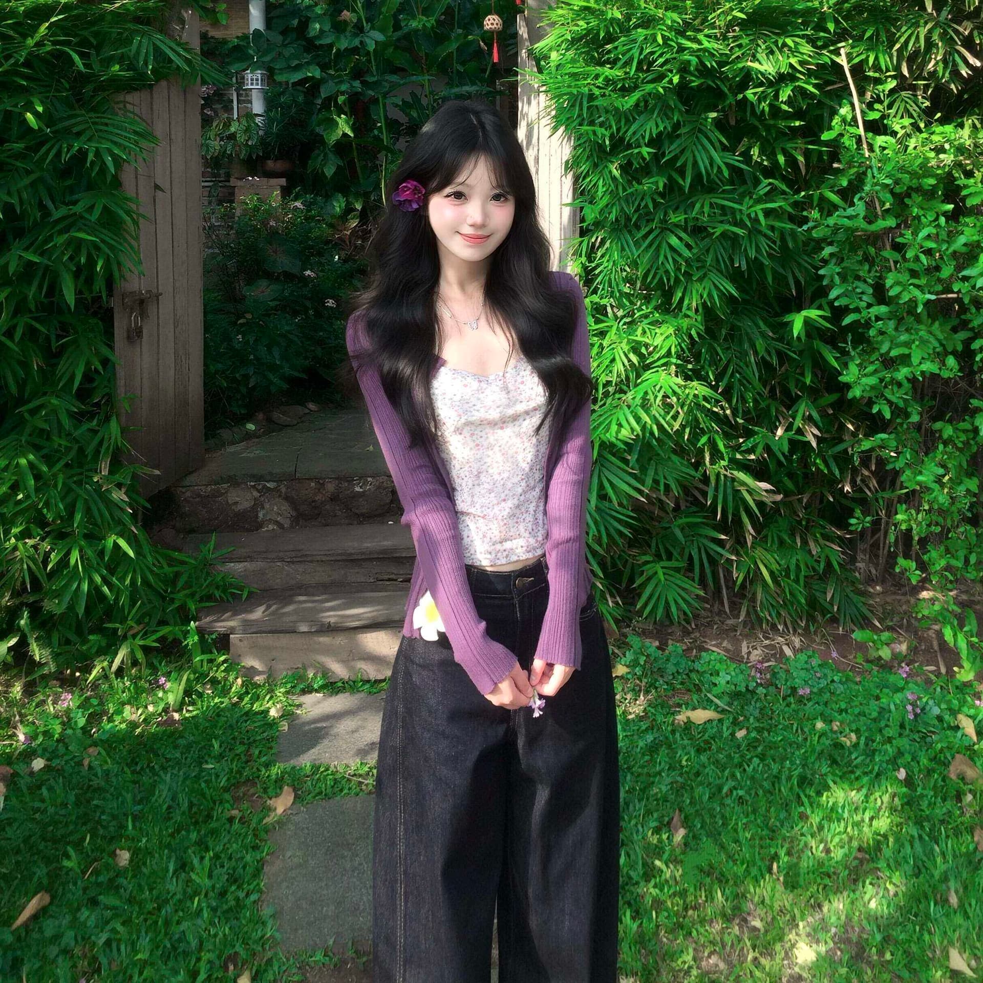 핫걸 섹시함 바람 몸매 가꾸기 여성 가을 꽃무늬 슬립 순수한 욕망 품격 조끼 패션 핫걸 순수한 욕망 쇼트 스타일 맨위 이미지 5