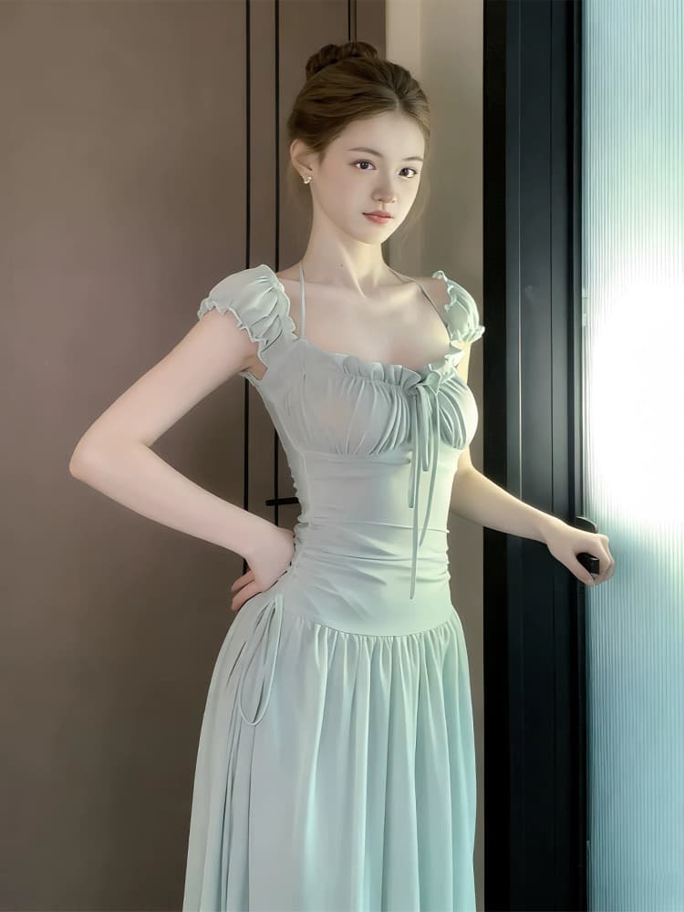 여름 캐주얼 휴가 망사 해변가 휴가 여성 드레스 품격 치마