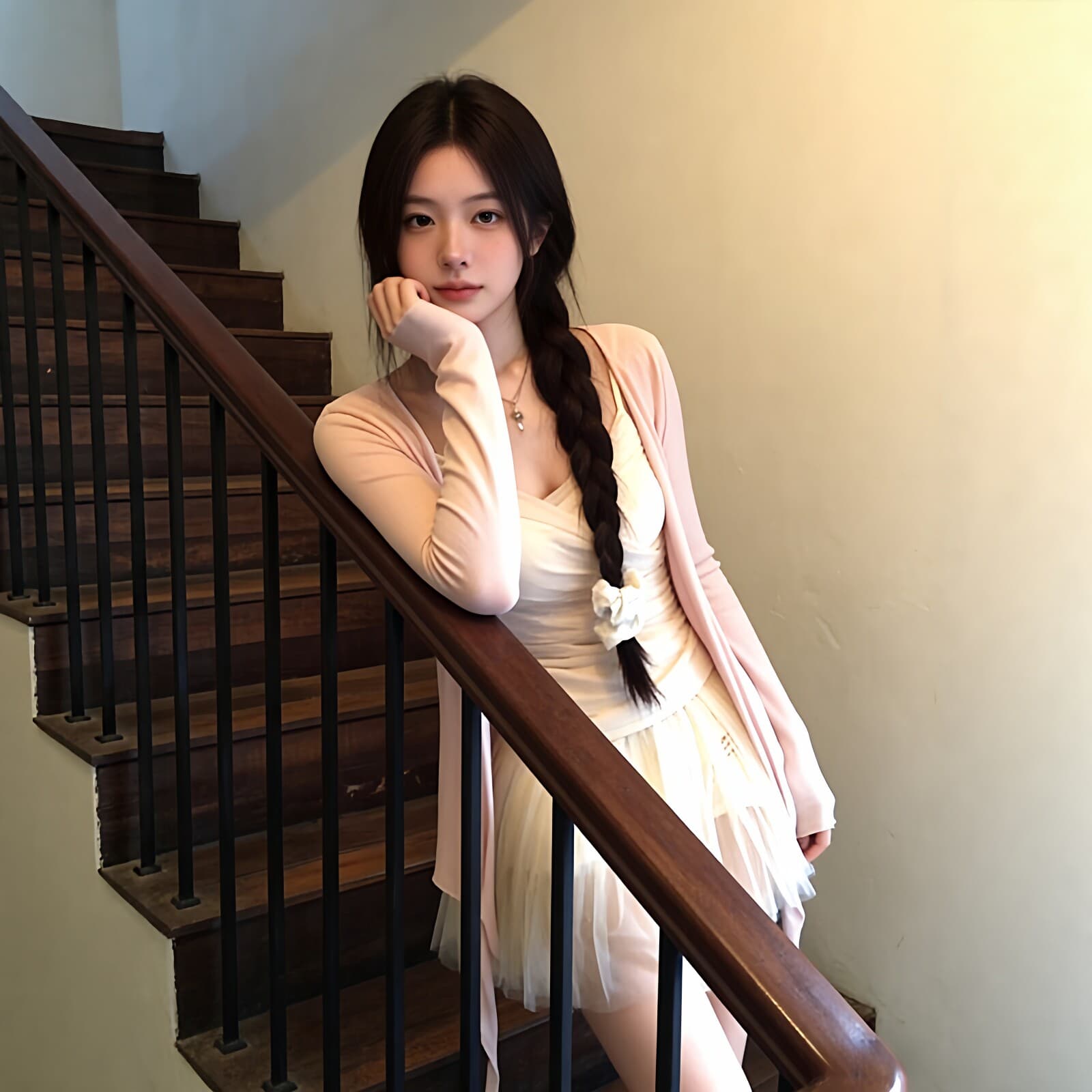 한 부서 부드러운 바람 캐미솔 스트랩 오픈 가디건 여성 새로운 봄 새로운 몸매 가꾸기 슬림해 보이는 디자인 센스 맨위 이미지 3