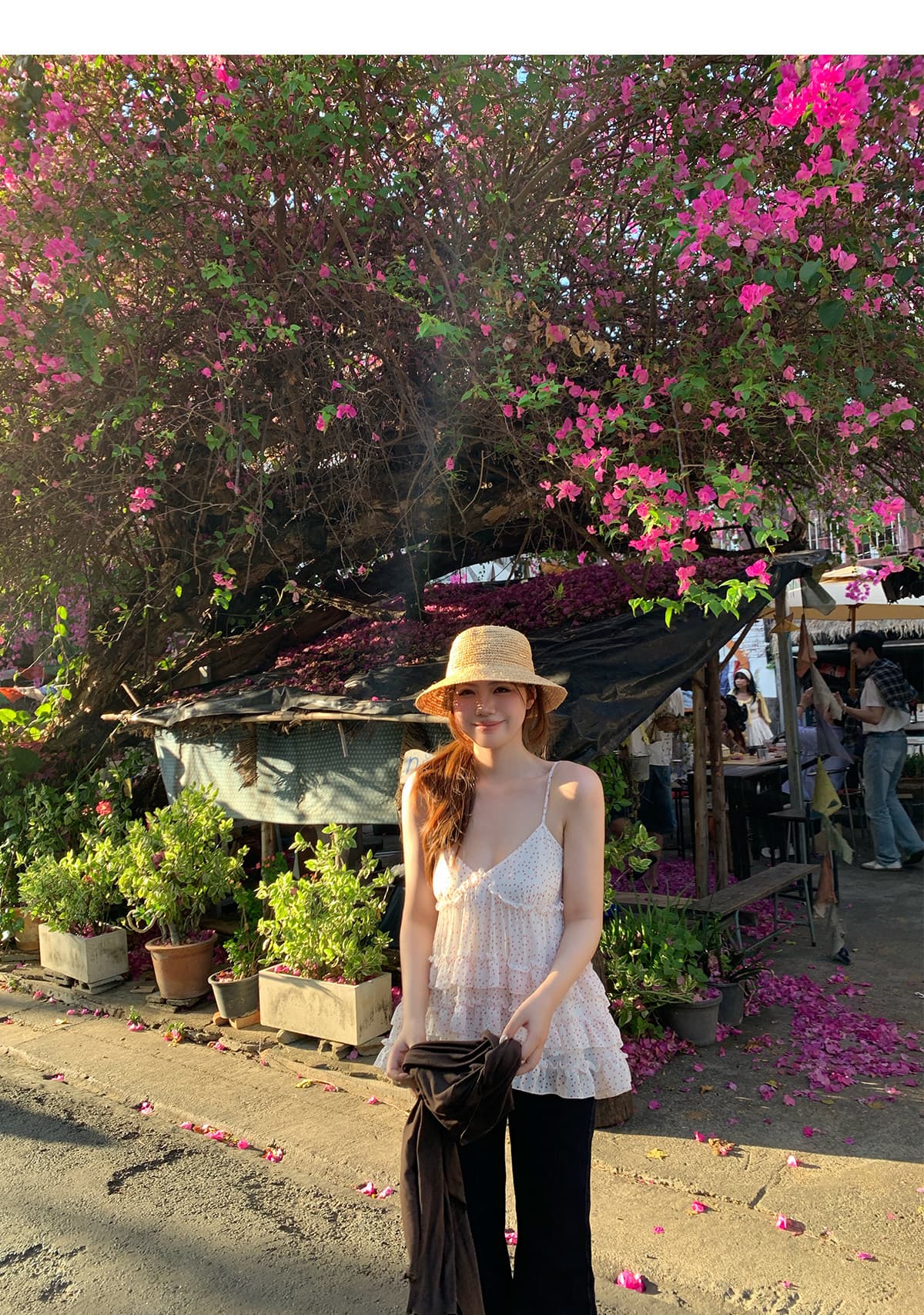 주간 실크 원단 네리 명중 가져 가라. 캐주얼 바람 도트 무늬 슬립 여성 V넥 레이스 순수한 욕망 센스 한 마디 맨위 상세 이미지 16