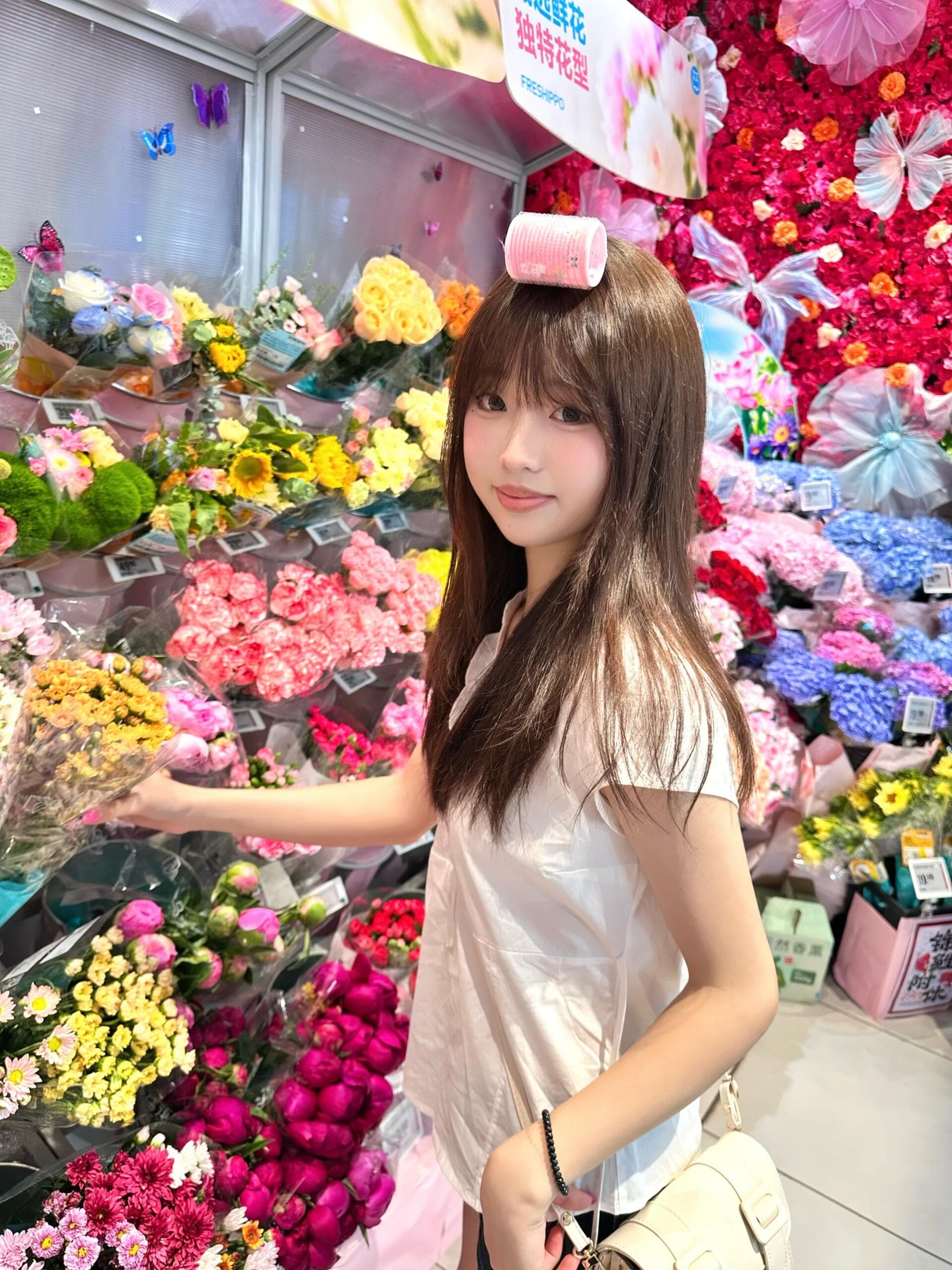 주간 실크 원단 스트랩 몸매 가꾸기 자르기 화이트 맨위 여성 프릴 v 칼라 반팔 디스플레이 몸 작은 셔츠 상세 이미지 9