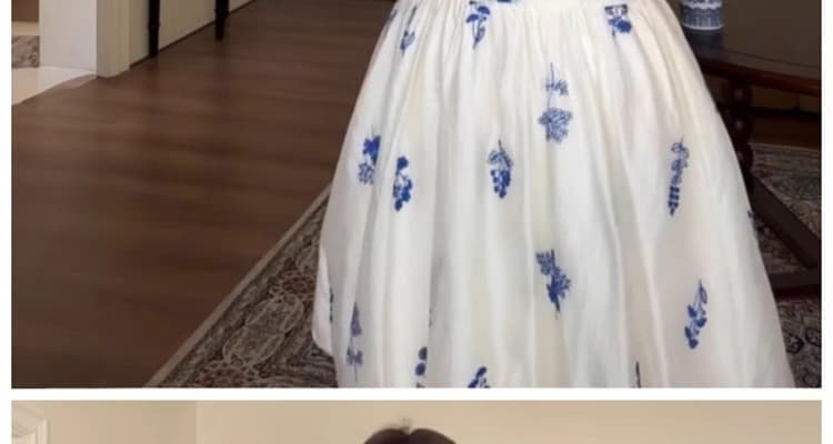 한 부서 연령 감소 디스플레이 품격 패션 세트 여성 허리 수축 고급 센스 꽃무늬 슬립 드레스 파란색 오픈 가디건 상세 이미지 5