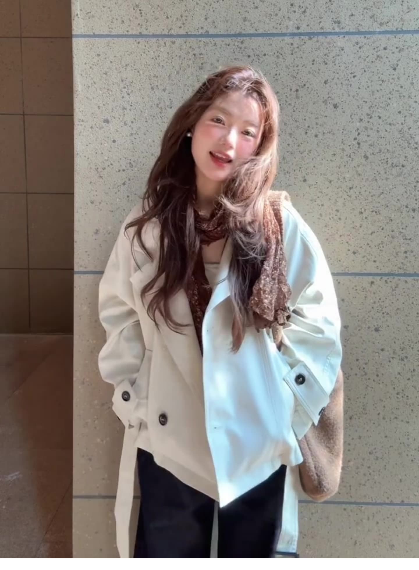 한 부서 영국식 바람 스탠드 칼라 쇼트 스타일 재킷 재킷 여자 봄 가을 작은 키 품격 허리 수축 자이언트 잘 생긴 코트 상세 이미지 5